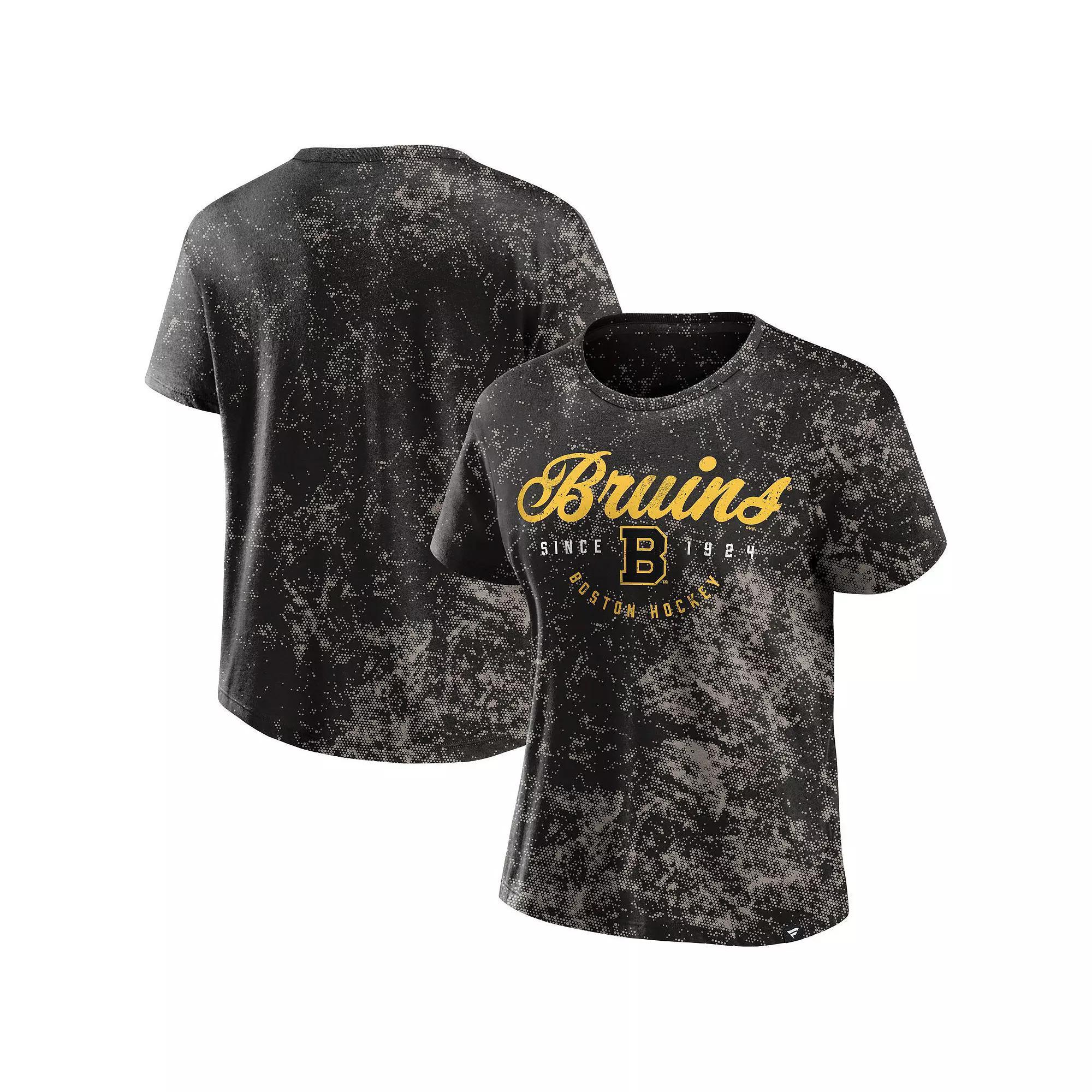 Women's Fanatics  Black Boston Bruins Breakaway T-Shirt, Size: 3XL Product Image