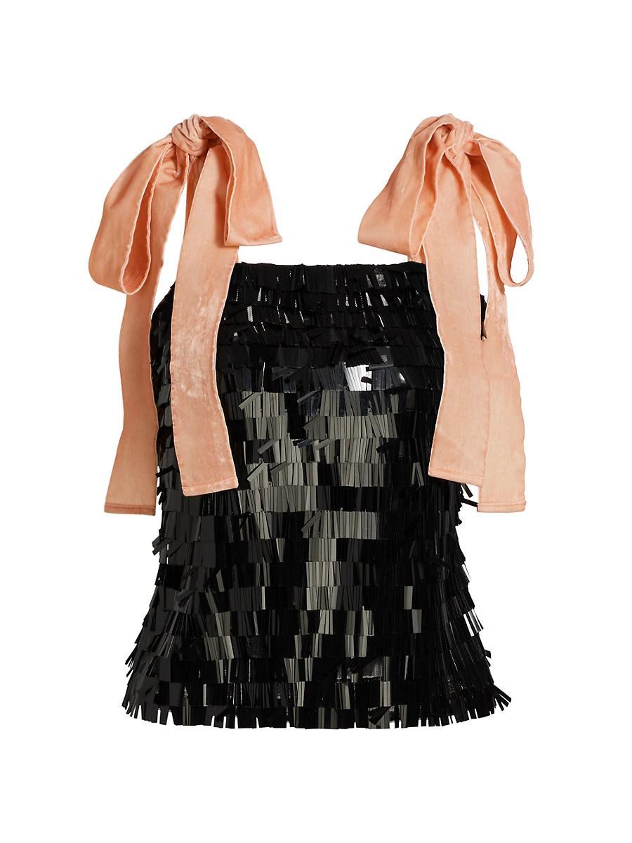 Womens Tina Sequin & Velvet Top Product Image