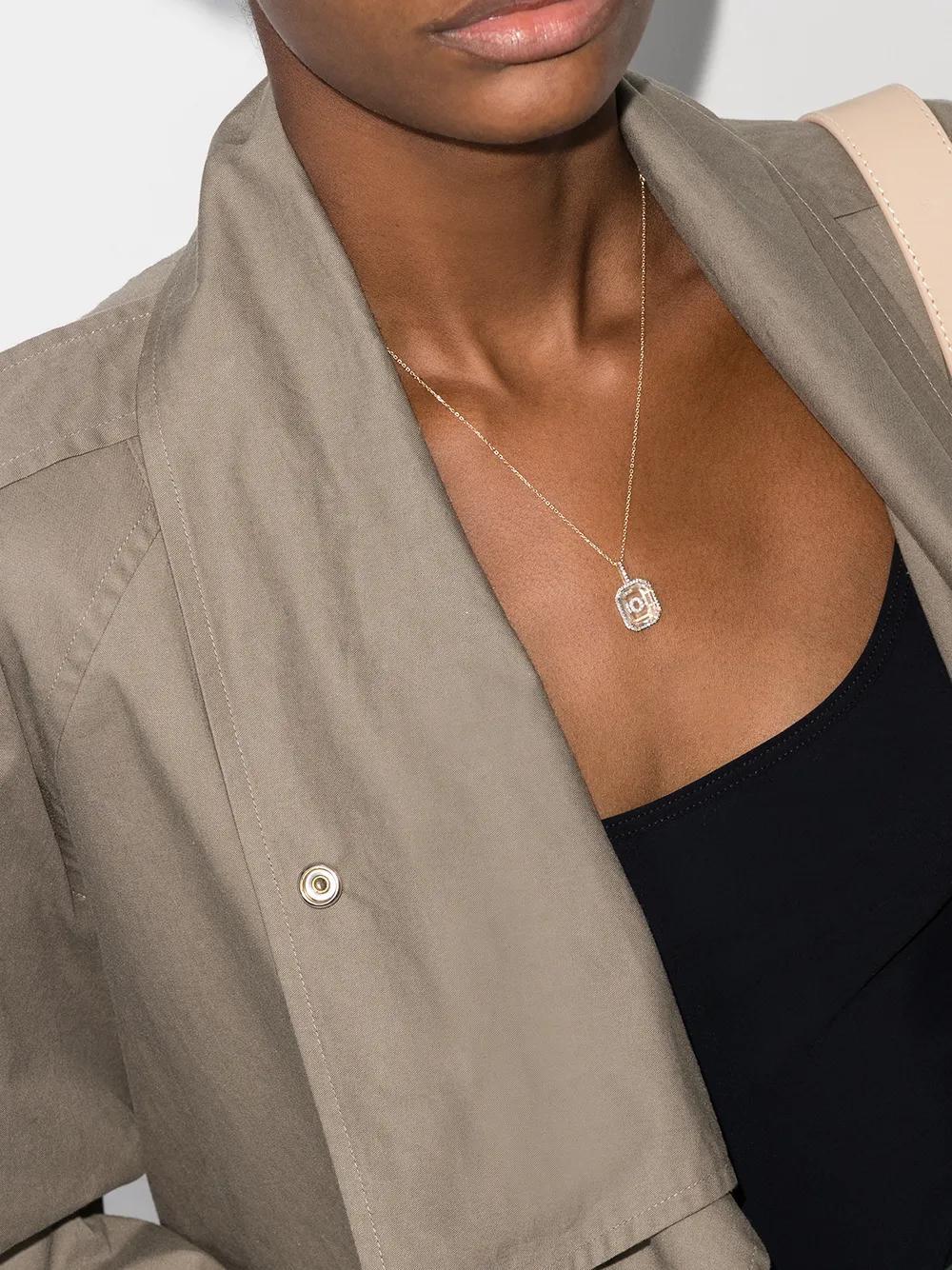 MATEO 14k Yellow Gold O-initial Diamond Necklace Product Image
