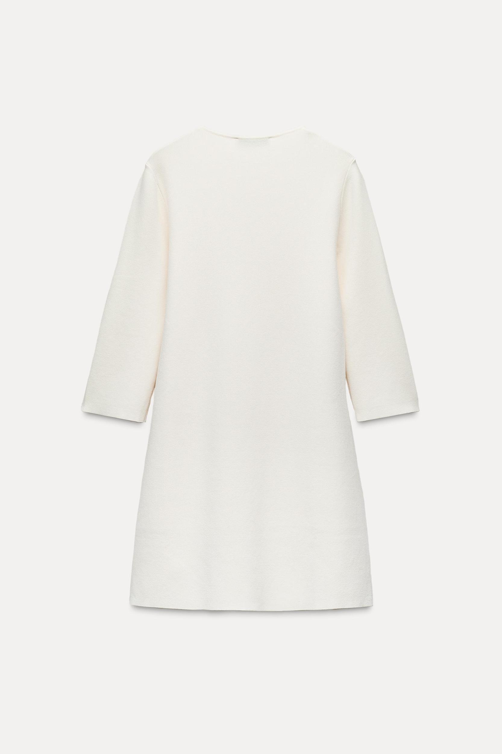 SHORT KNIT DRESS WITH BOWS Product Image
