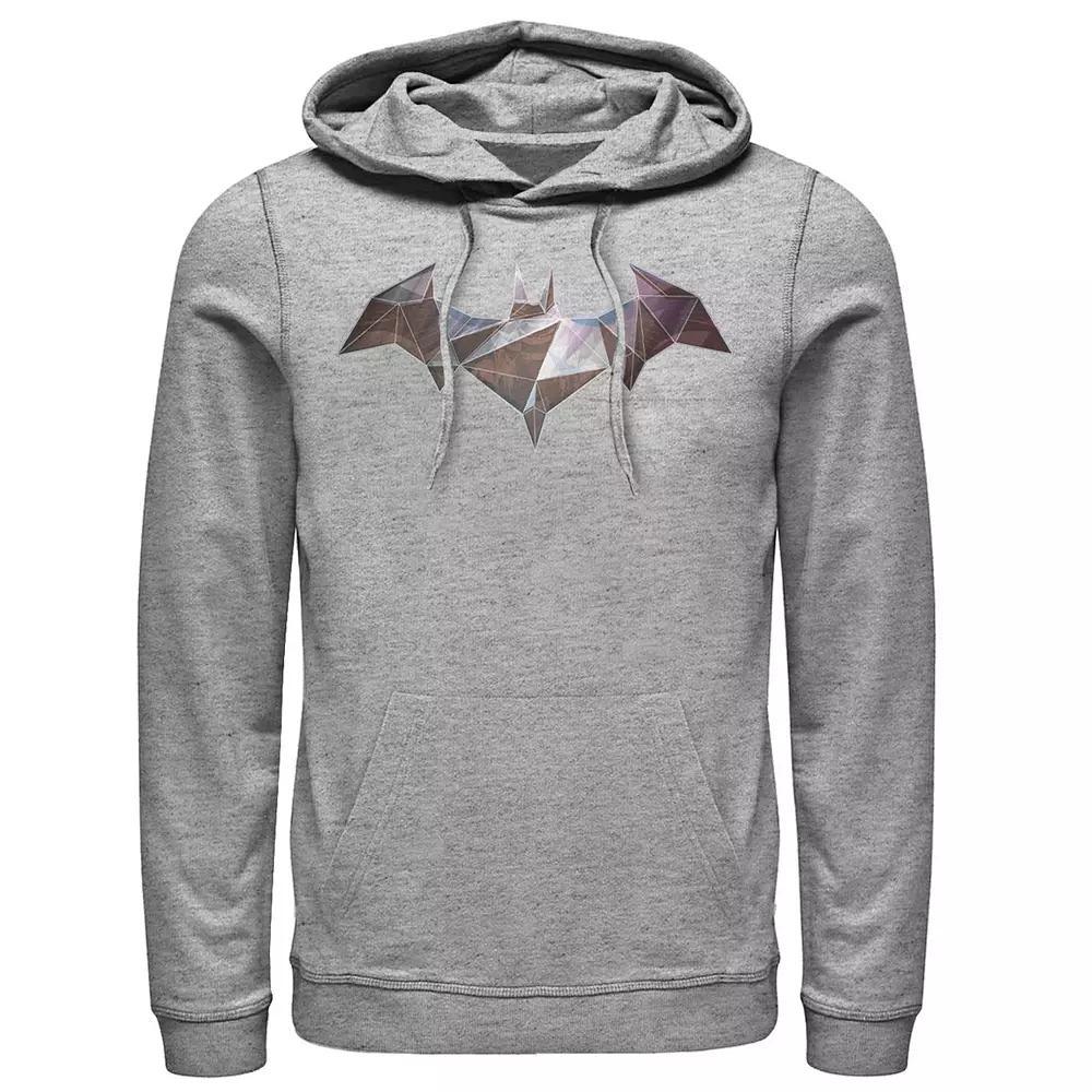 Men's DC Comics Batman Geometric Classic Logo Hoodie, Size: XL, Athletic Grey Product Image