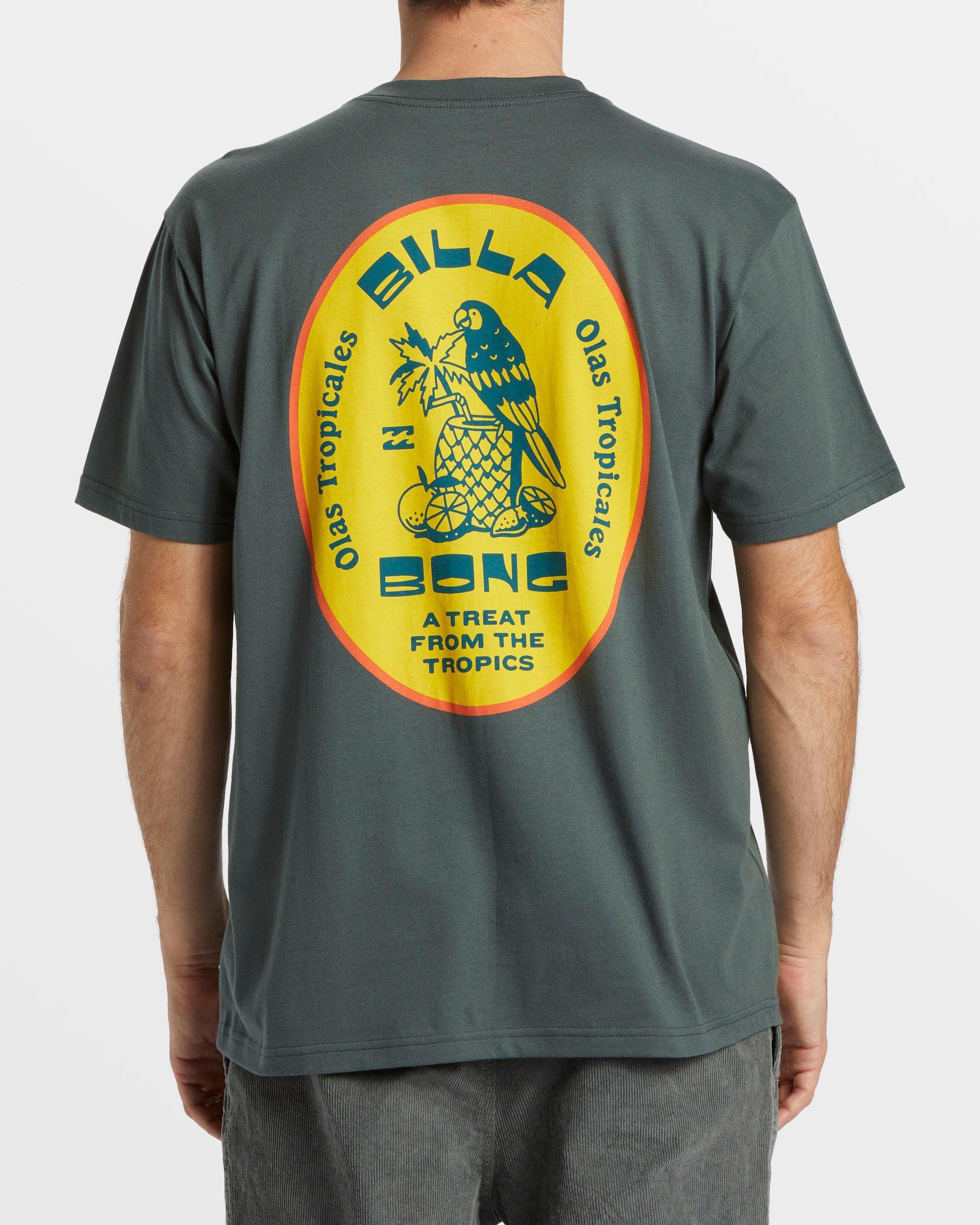 Tropicales Pocket T-Shirt - Slate Green Male Product Image