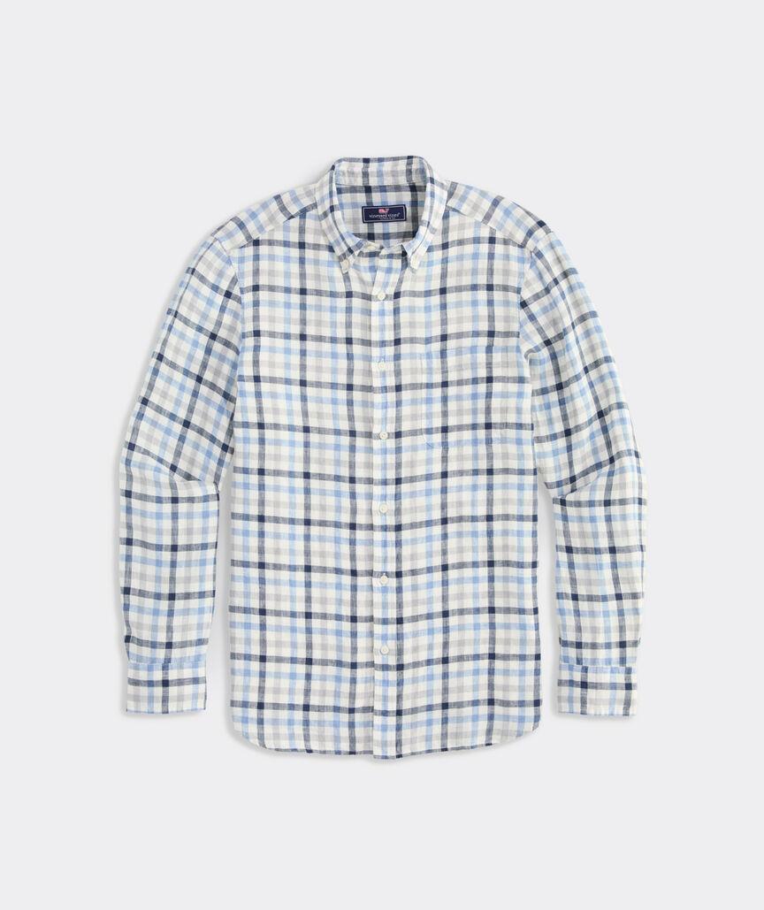Windward Tattersall Linen Shirt Product Image