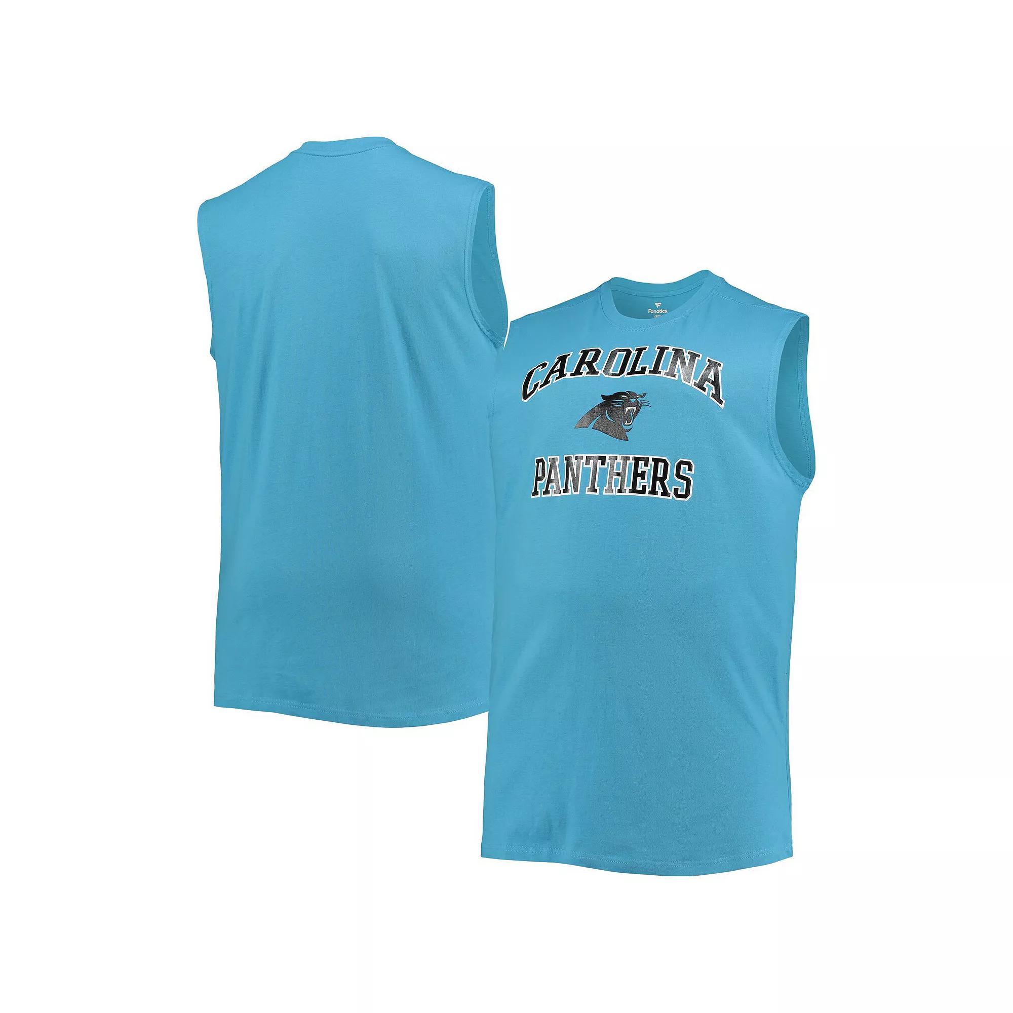 Men's Blue Carolina Panthers Big & Tall Muscle Tank Top, Size: 3XLT Product Image