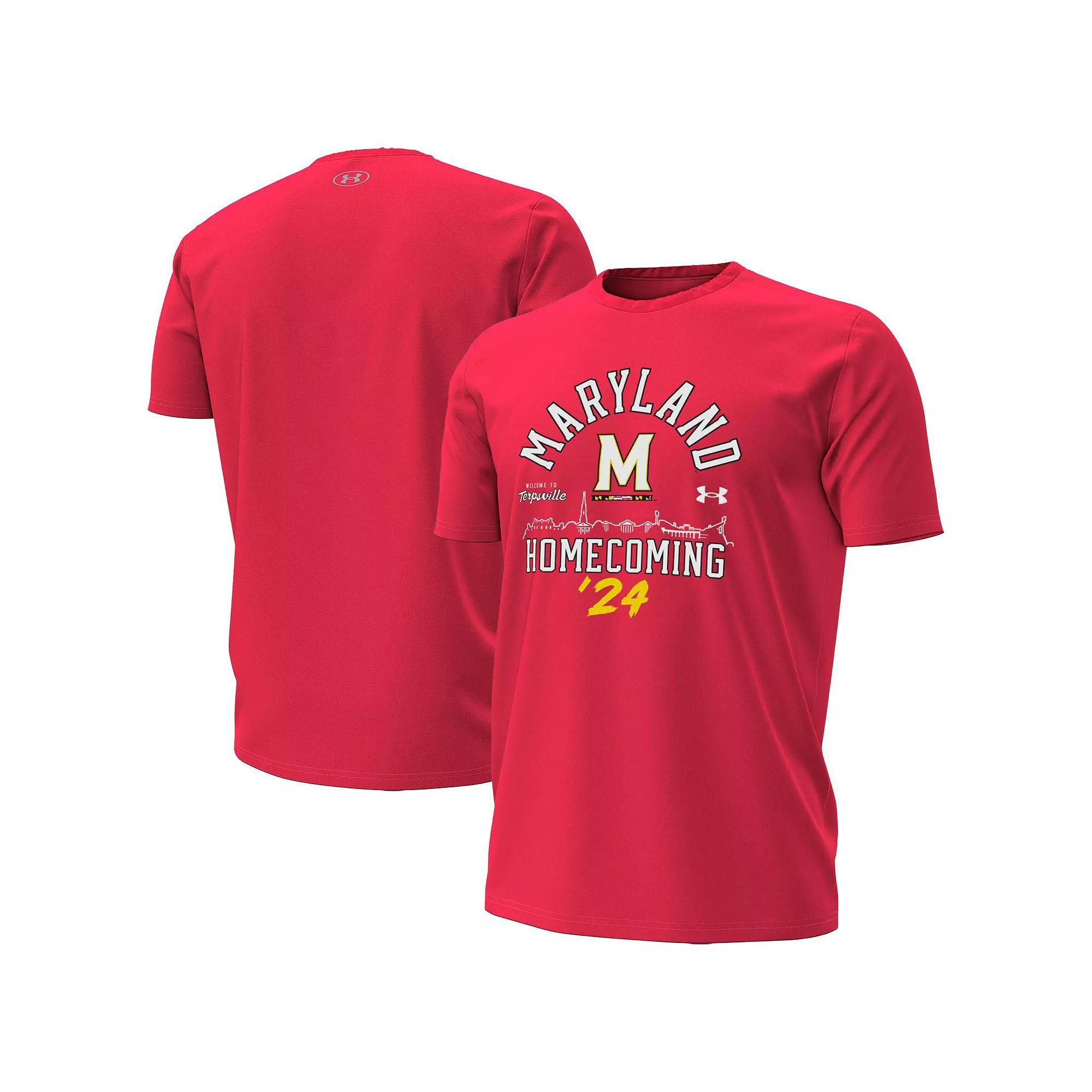 Men's Under Armour  Red Maryland Terrapins 2024 Homecoming T-Shirt, Size: XL Product Image