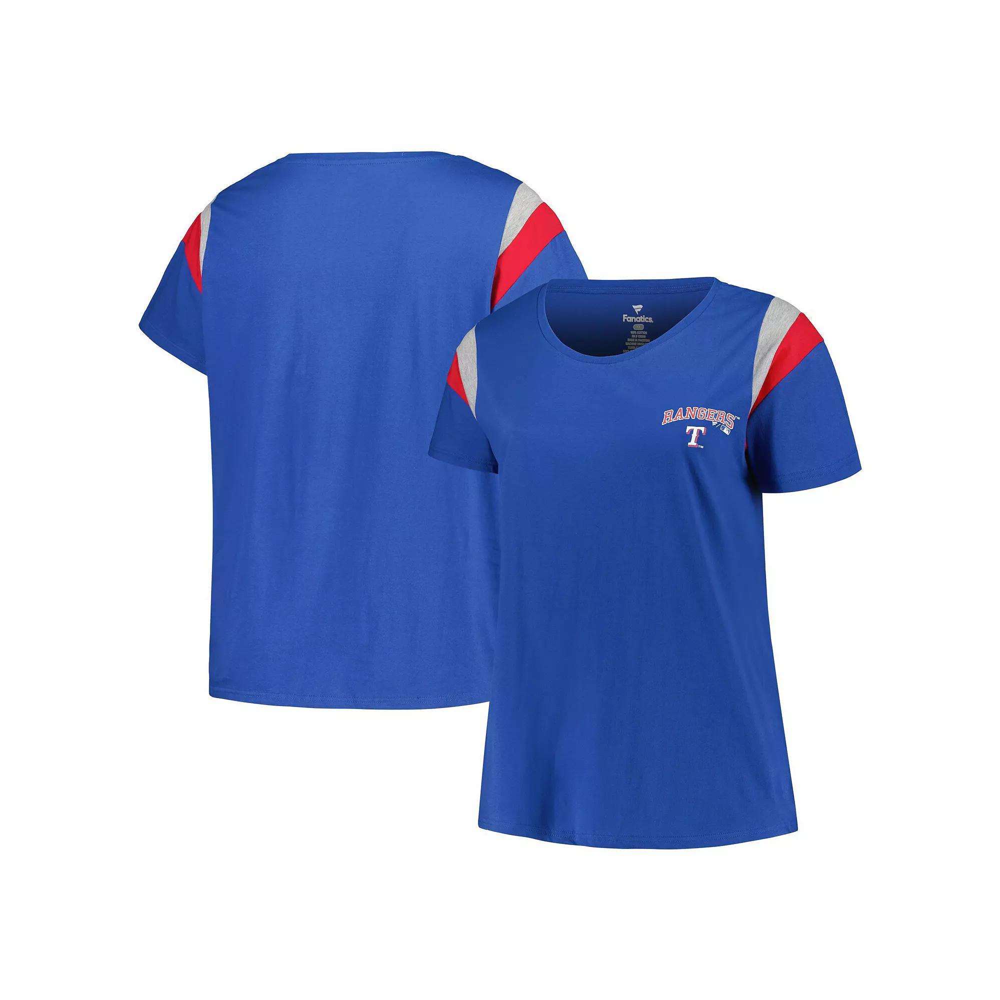 Women's Profile Royal Texas Rangers Plus Size Scoop Neck T-Shirt, Size: 3XL, Blue Product Image