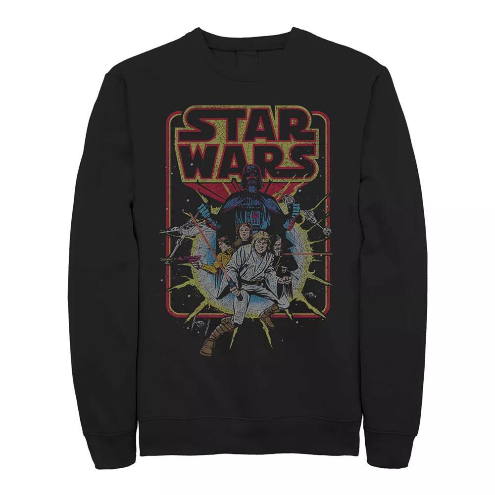 Mens Star Wars Old School Comic Fleece Sweater Product Image
