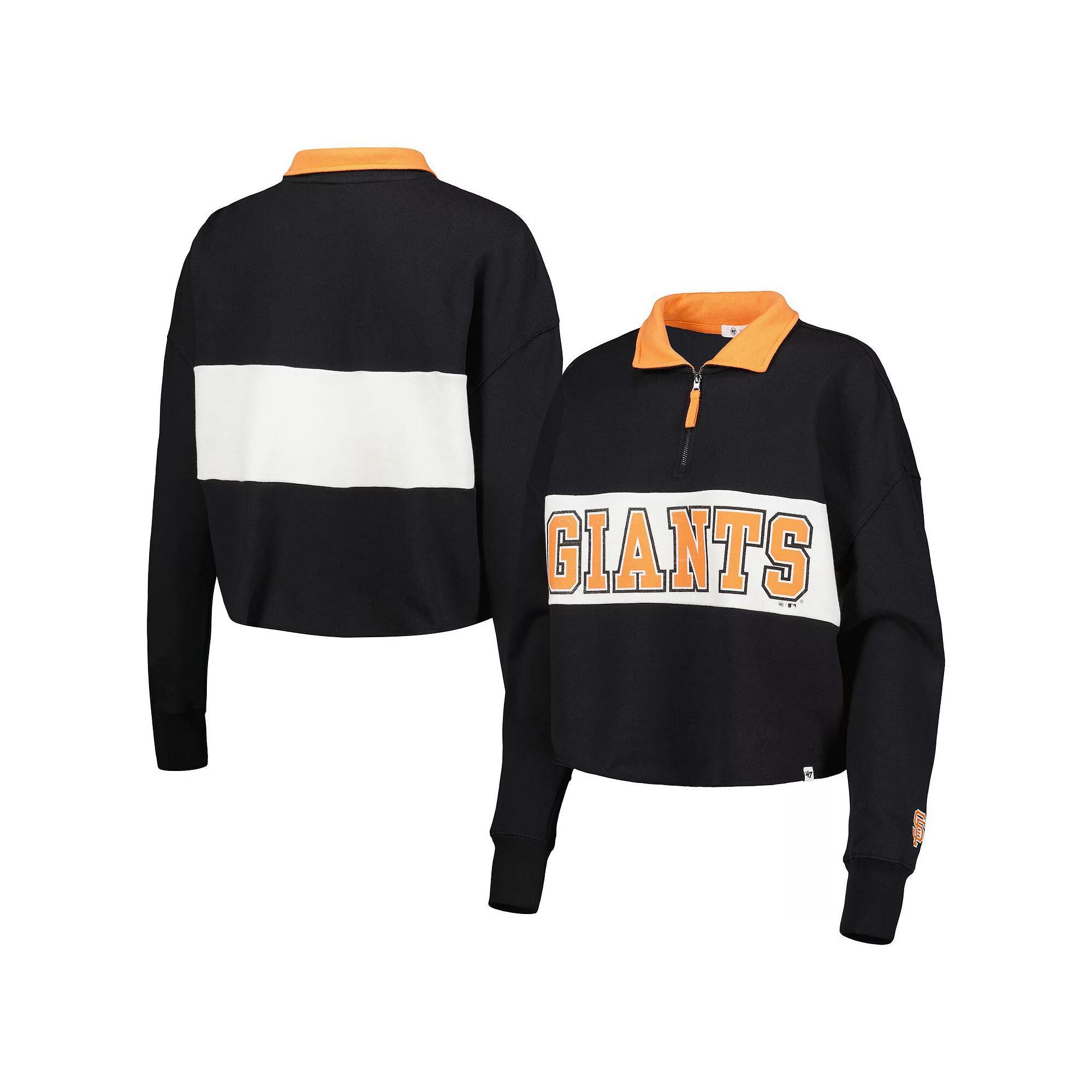 Womens 47 San Francisco Giants Remi Quarter-Zip Cropped Top Product Image