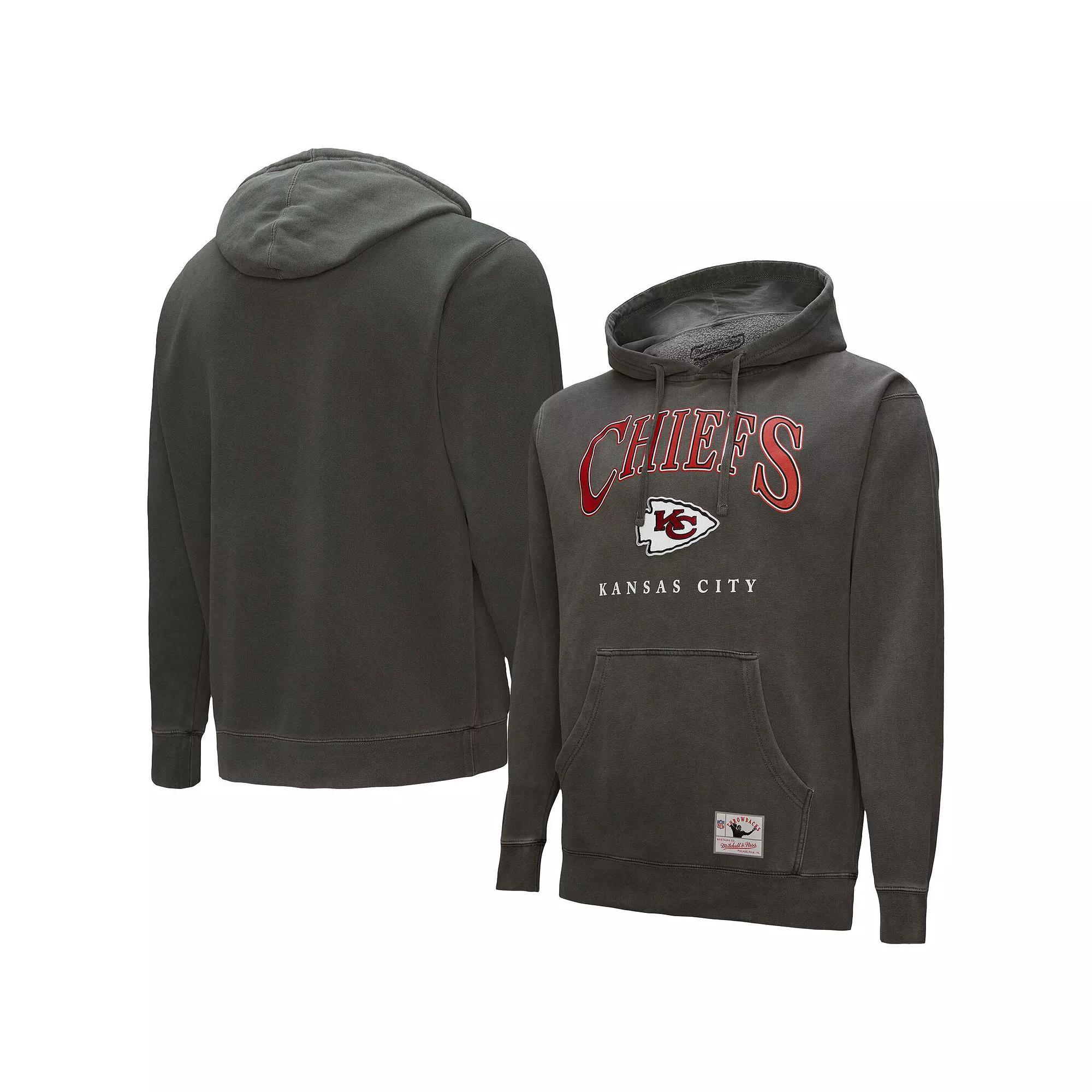 ��Mitchell & Ness  Gray Kansas City Chiefs Pullover Hoodie, Men's, Size: Small, Grey Product Image