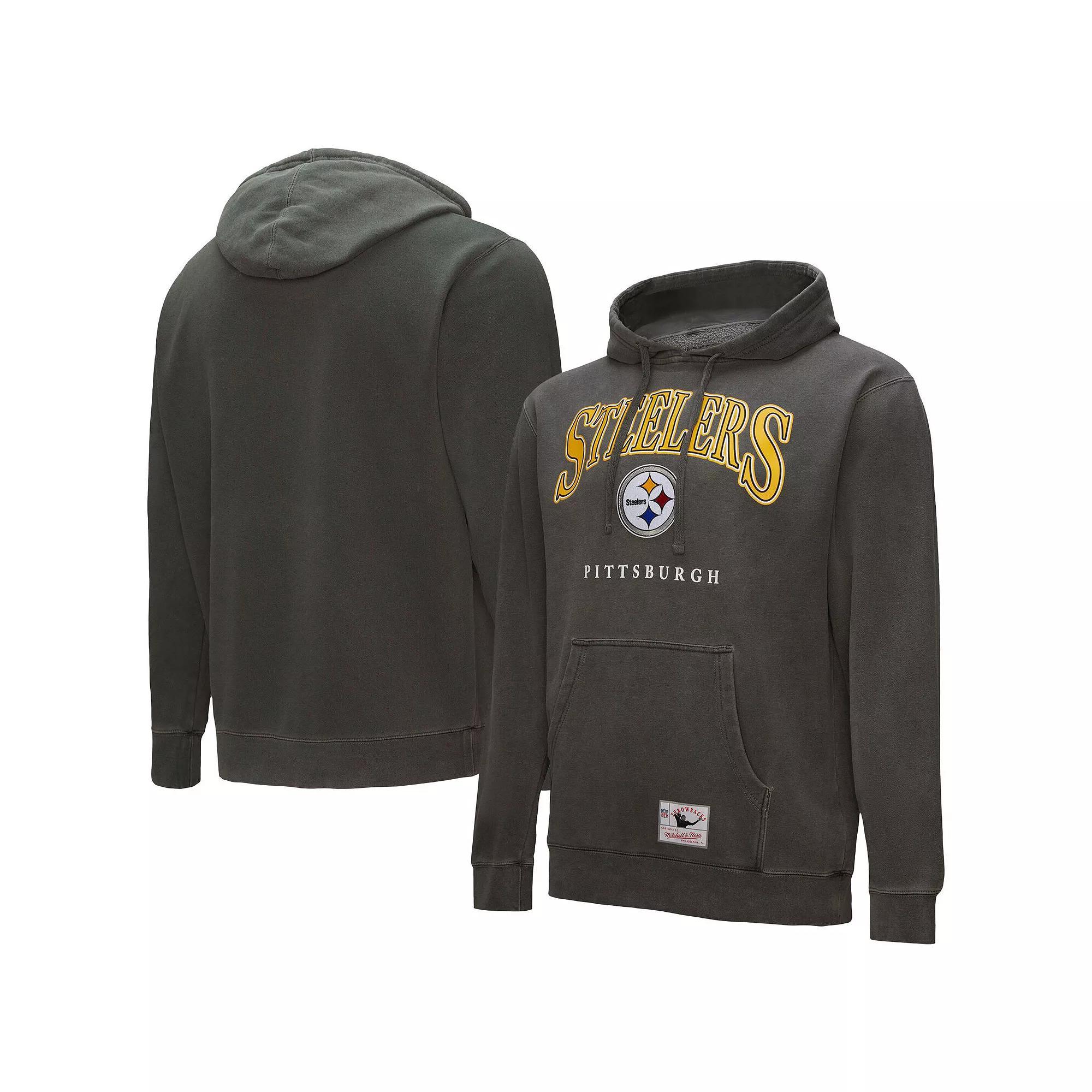 ��Mitchell & Ness  Gray Pittsburgh Steelers Slot Pullover Hoodie, Men's, Size: XL, Grey Product Image