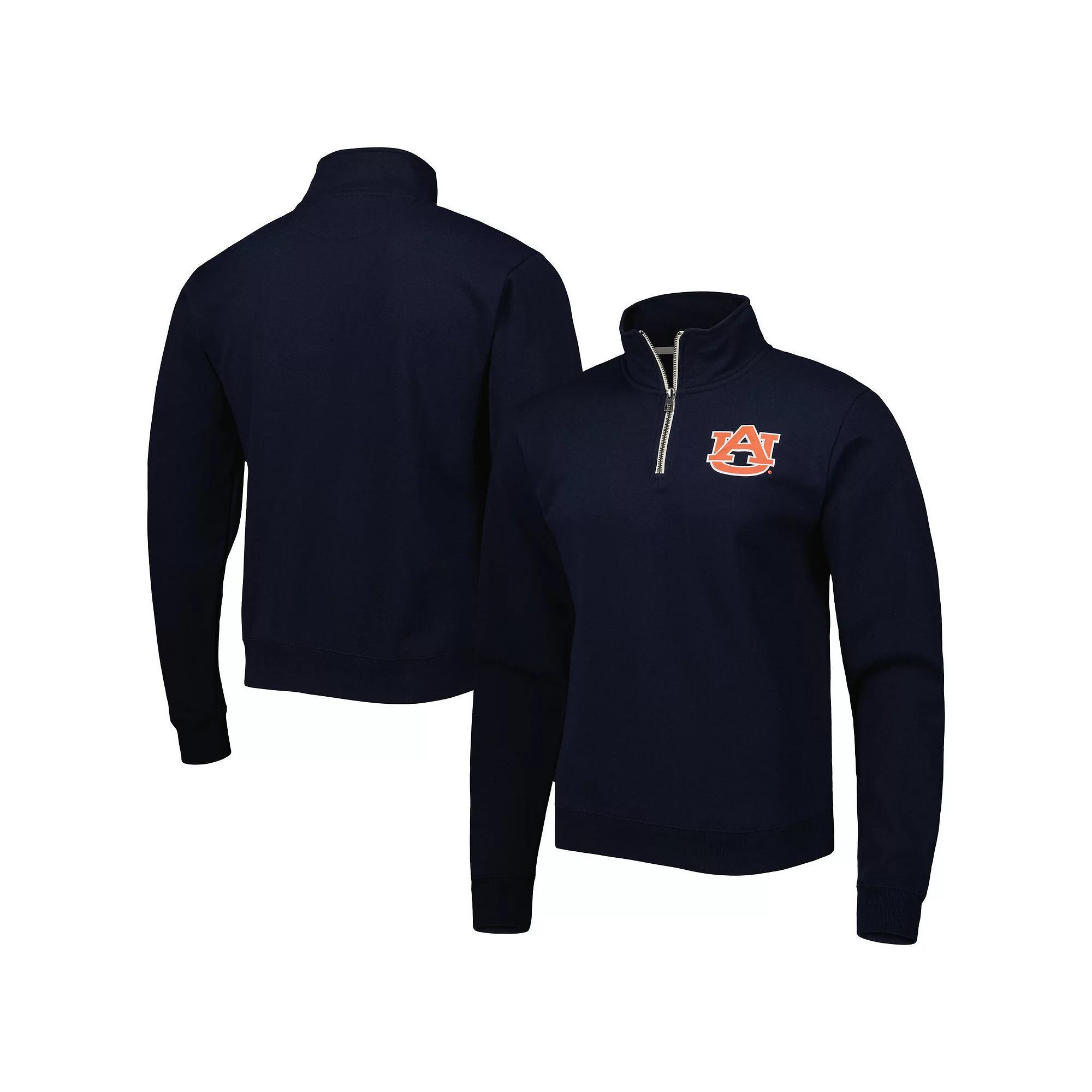 Men's Navy Auburn Tigers Stack Essential Fleece Quarter-Zip Sweatshirt, Size: 2XL, Blue Product Image
