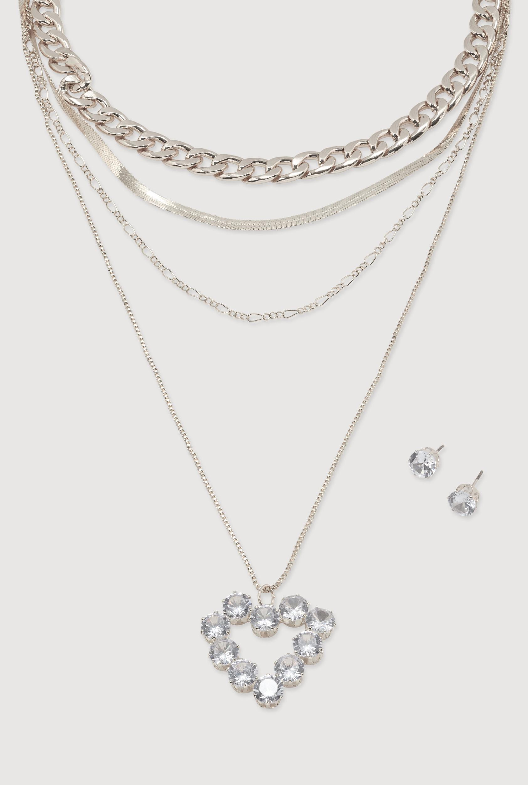 Blessed Cubic Zirconia Layered Necklace Female Product Image