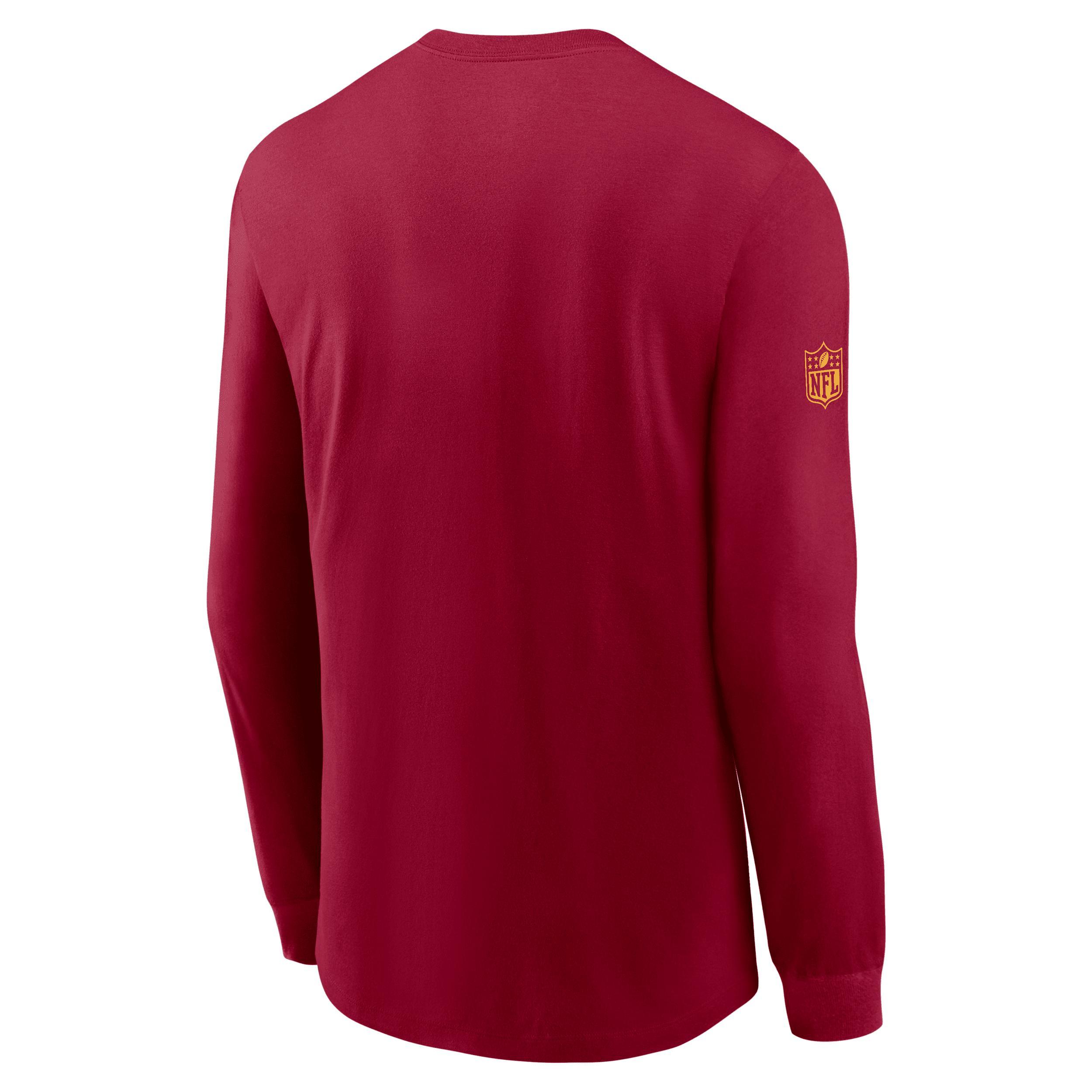 Mens Nike Burgundy Washington Commanders Infograph Lock Up Performance Long Sleeve T-shirt Product Image