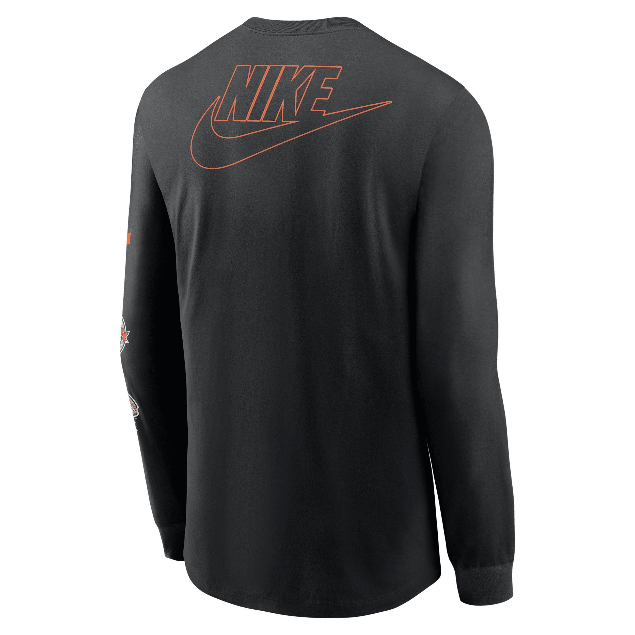Men's Nike Black New Orleans Saints Team Slogan Long Sleeve T-Shirt, Size: 2XL Product Image