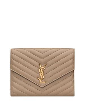 Saint Laurent Cassandre Matelasse Flap Pouch in Lambskin Product Image
