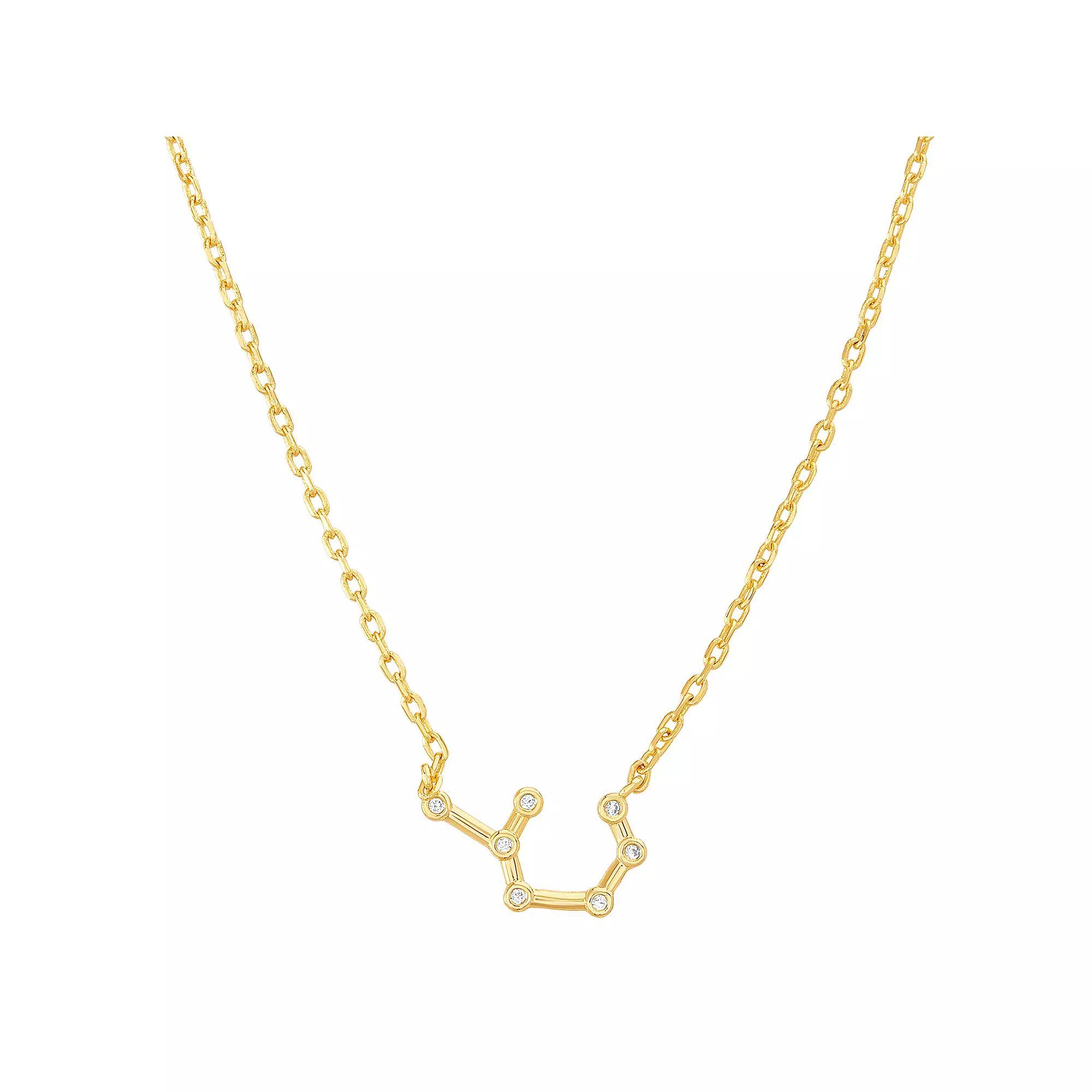 Paige Harper Sterling Silver Cubic Zirconia Zodiac Constellation Necklace, Women's, Size: 16-18" ADJ, Sagittarius Product Image
