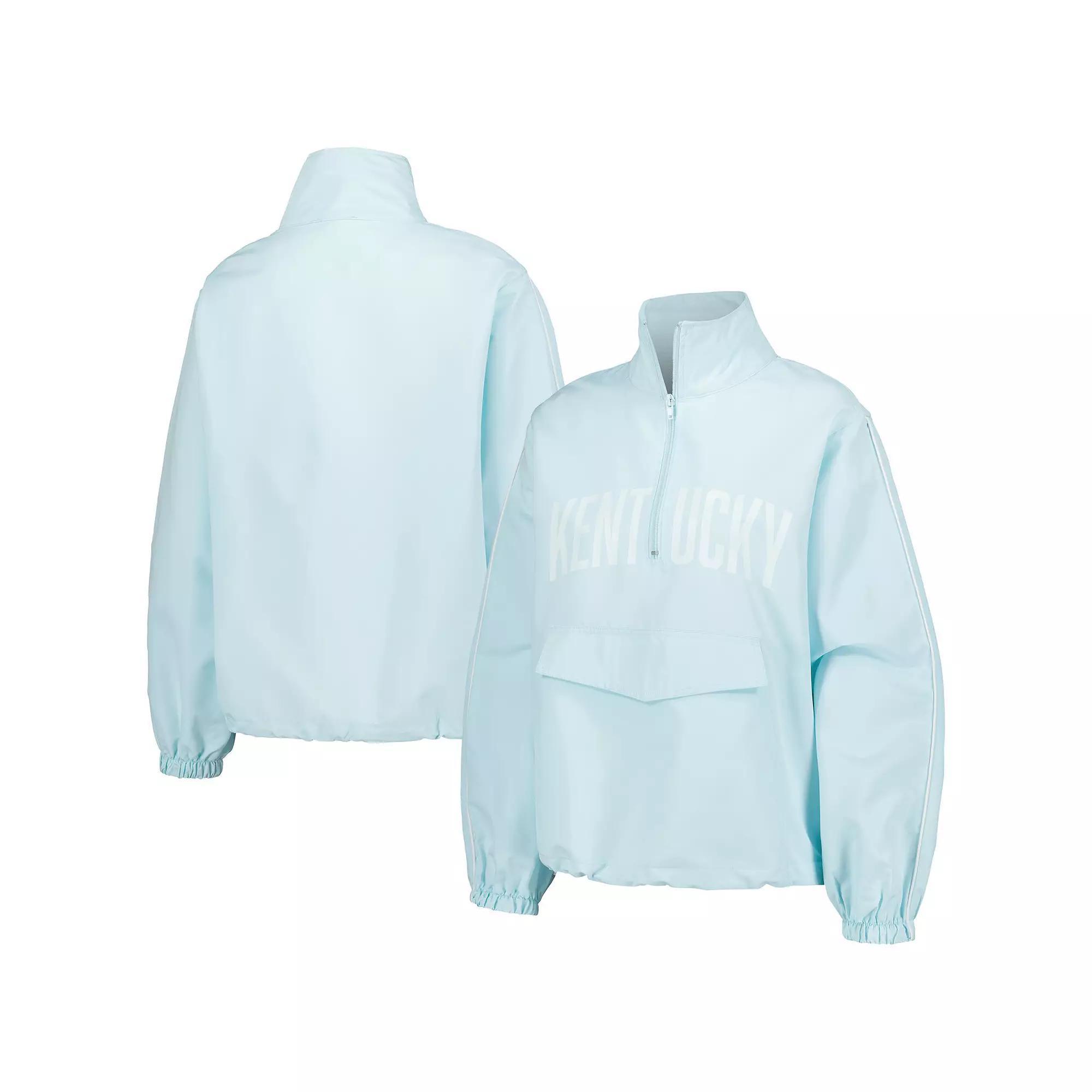 Women's Lusso Light Blue Kentucky Wildcats Parker Quarter-Zip Rain Tech Jacket, Size: Medium Product Image