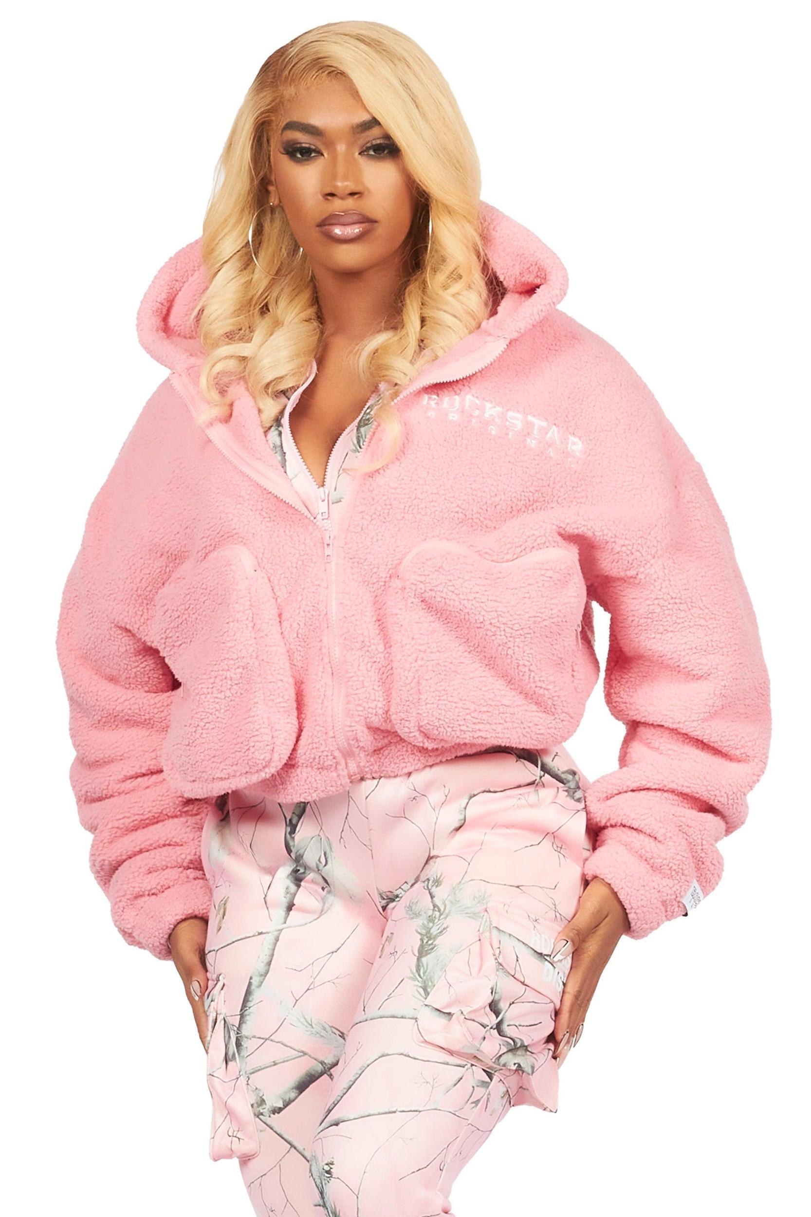 Lonia Pink Sherpa Jacket Female Product Image