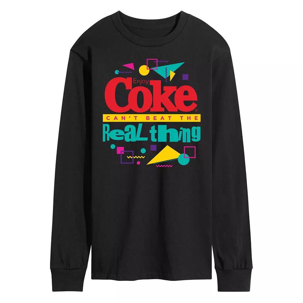 Mens CocaCola Cant Beat the Real Thing Long Sleeve Graphic Tee Product Image