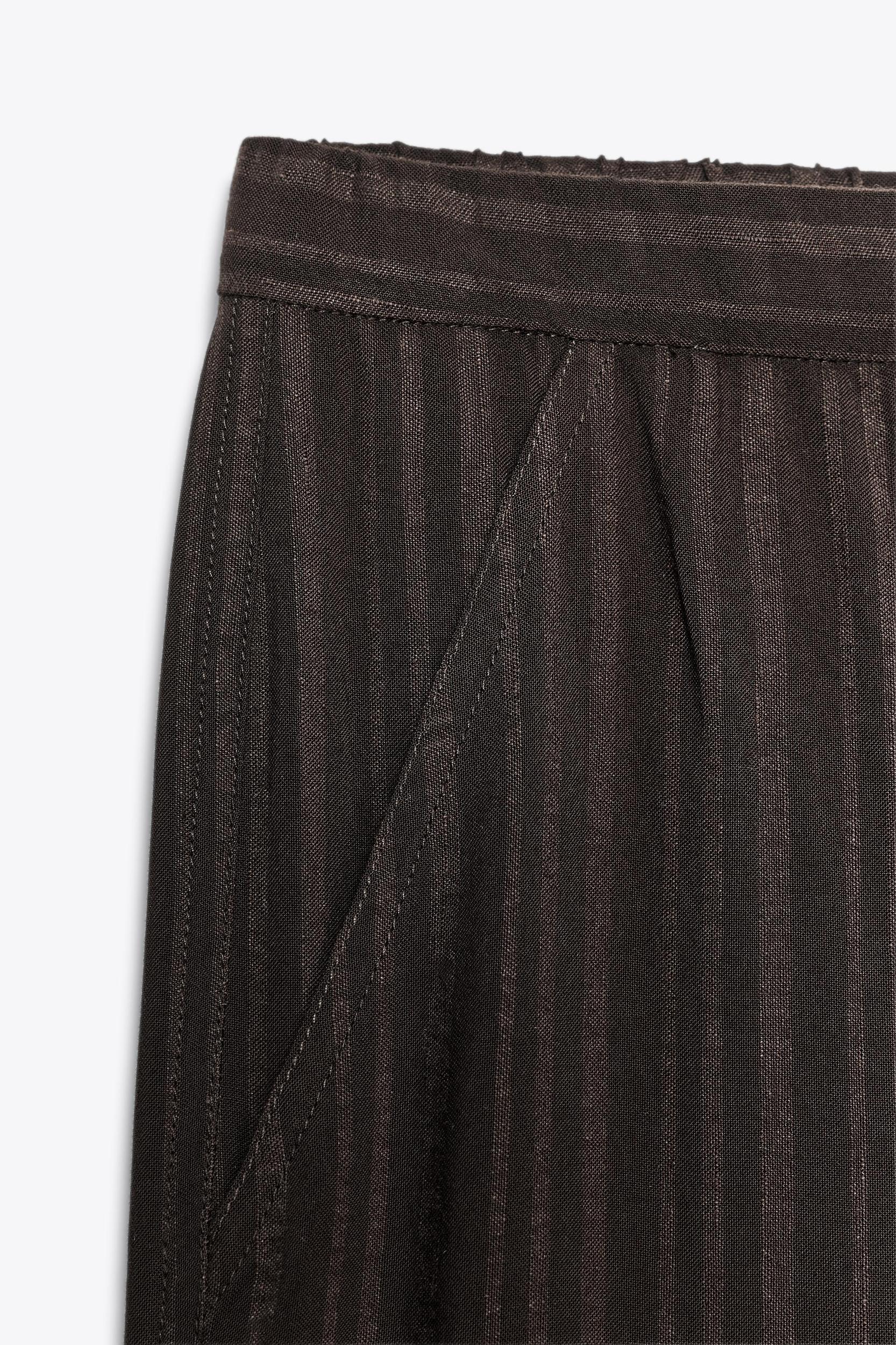 STRIPED FLOWY CARGO PANTS Product Image