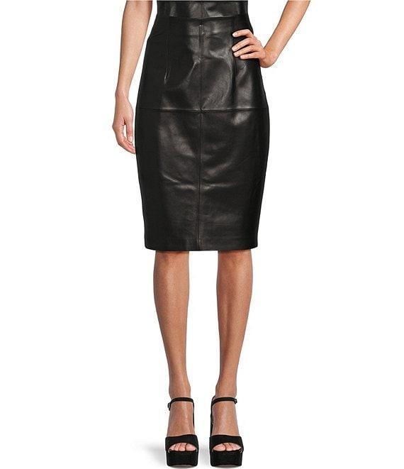 Antonio Melani Samantha Coordinating Leather Pencil Skirt Product Image