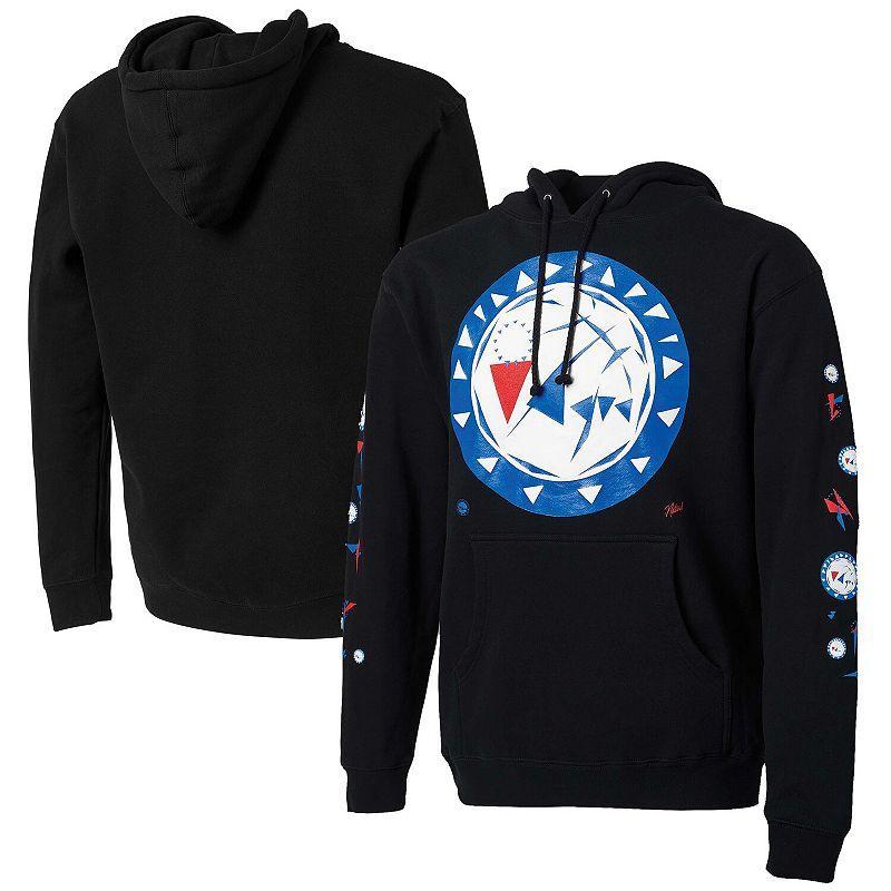 Men's NBA x Naturel Black Philadelphia 76ers No Caller ID Pullover Hoodie, Size: Small, 76r Black Product Image