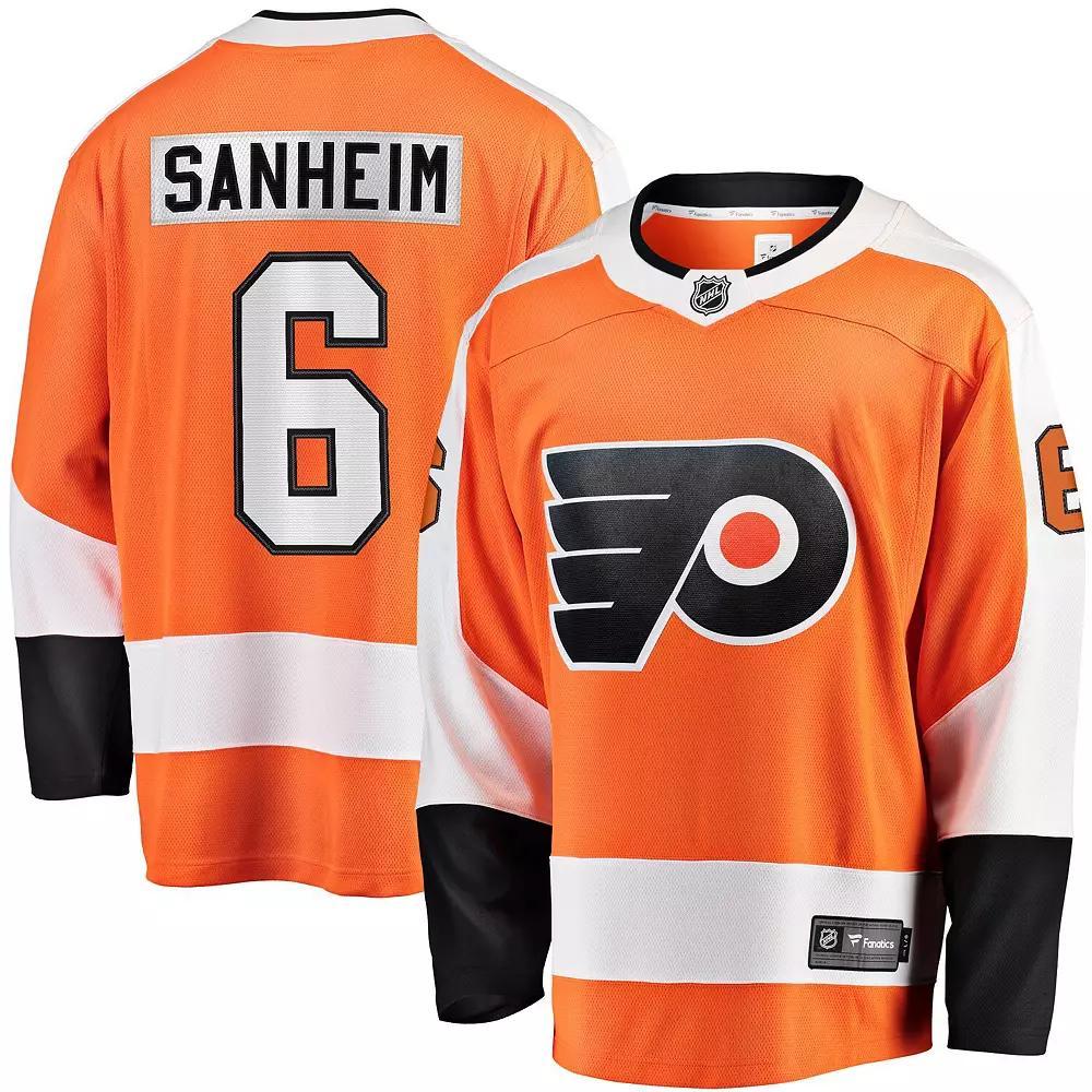 Mens Fanatics Travis Sanheim Orange Philadelphia Flyers Premier Breakaway Player Jersey Product Image