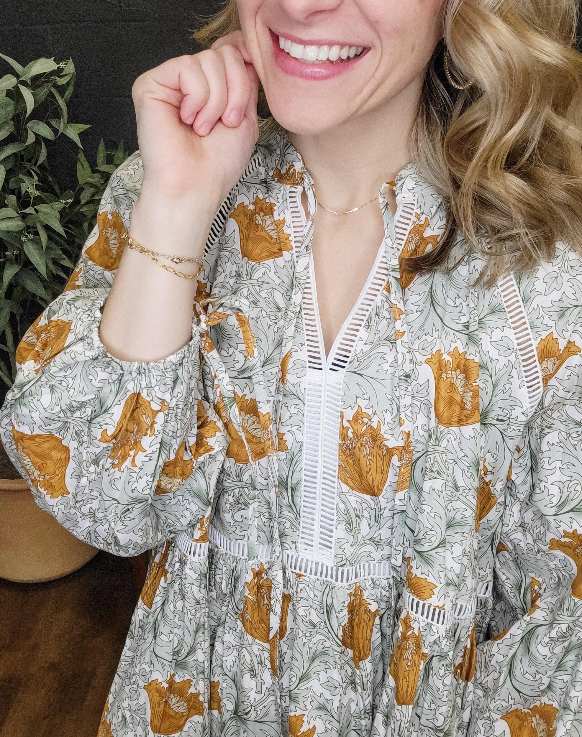 Victorian Dream Floral Print Dress (Small to Large) Product Image
