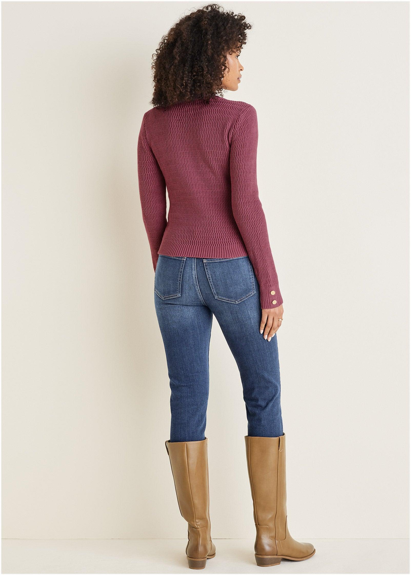 Open Stitch Sweater - Heather Rose Product Image