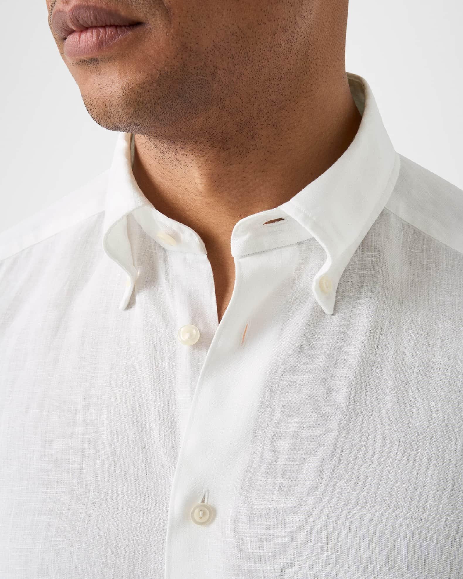 Men's Signature Linen Contemporary Fit Short-Sleeve Shirt Product Image