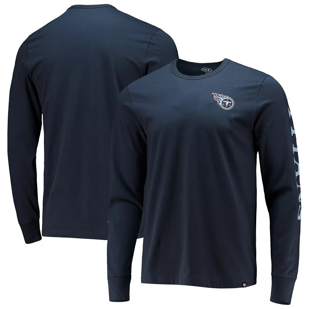 Men's '47 Navy Tennessee Titans Franklin Long Sleeve T-Shirt, Size: Medium, Blue Product Image