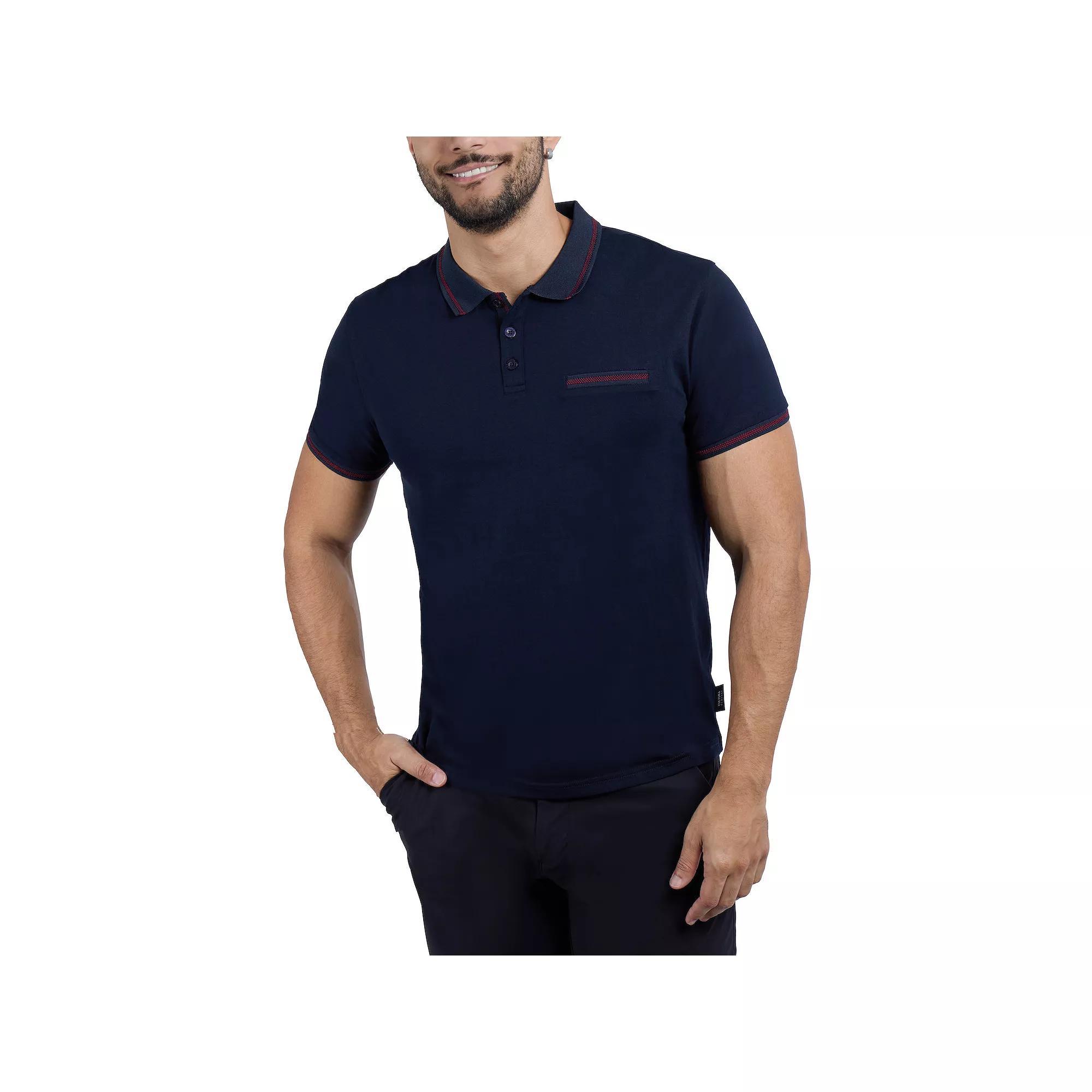 Men's Cultura Short Sleeve Polo With Chest Rib Pocket, Size: XL, Blue Product Image