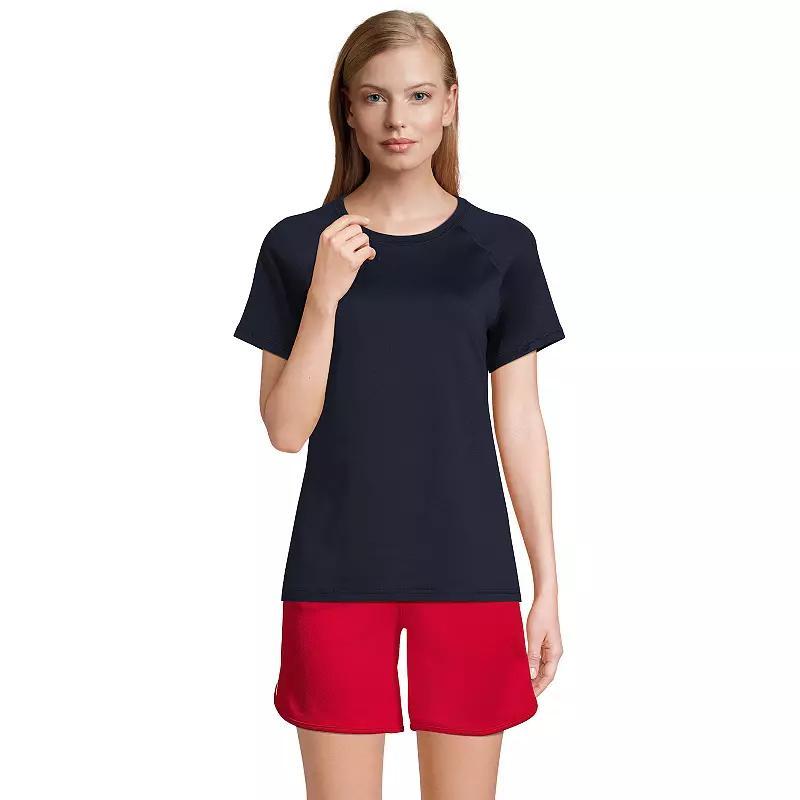 Women's Lands' End School Uniform Short Sleeve Active Tee, Size: Medium, Classic Blue Product Image
