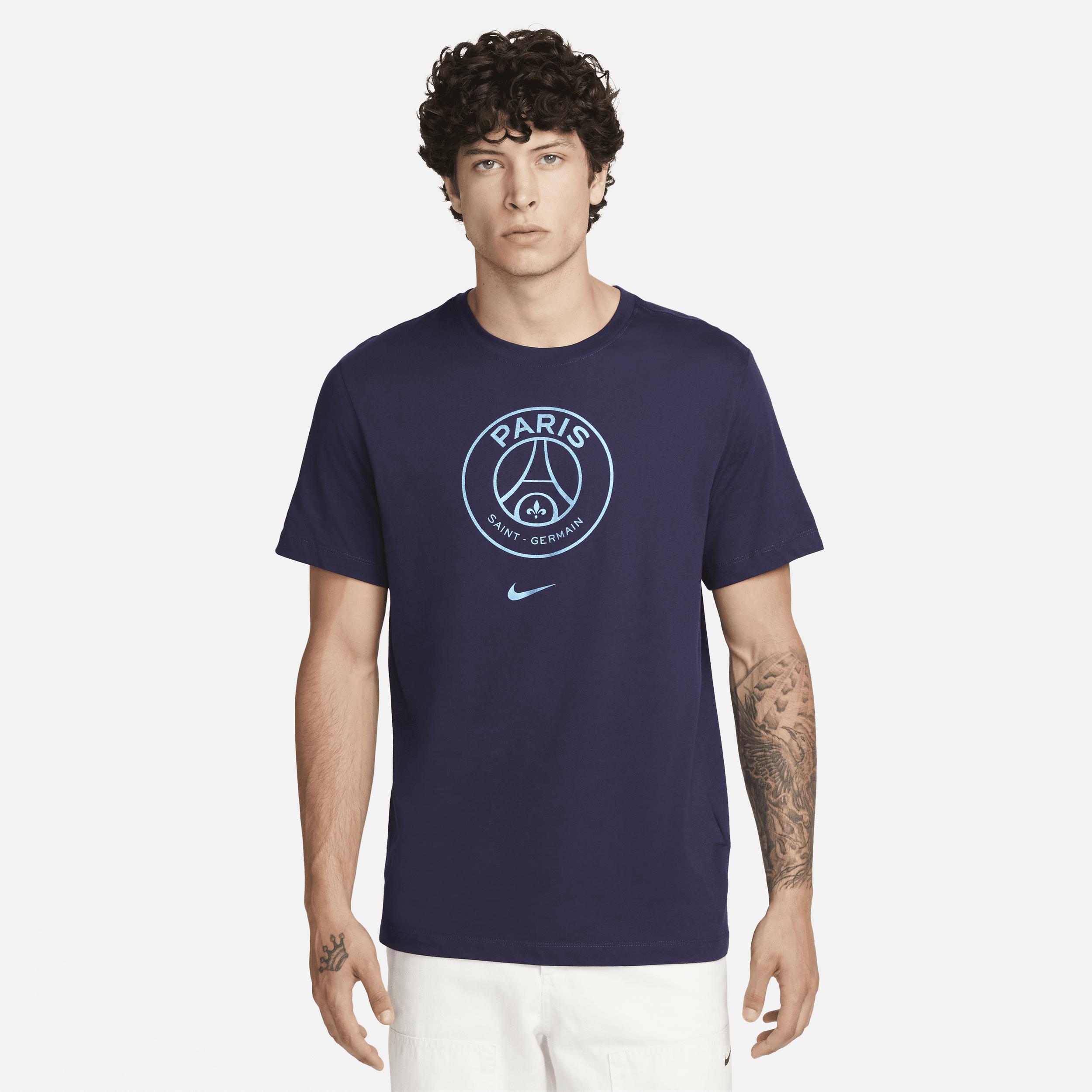 Men's  Nike Navy Paris Saint-Germain Crest  T-Shirt, Size: Large, Psg Blue Product Image