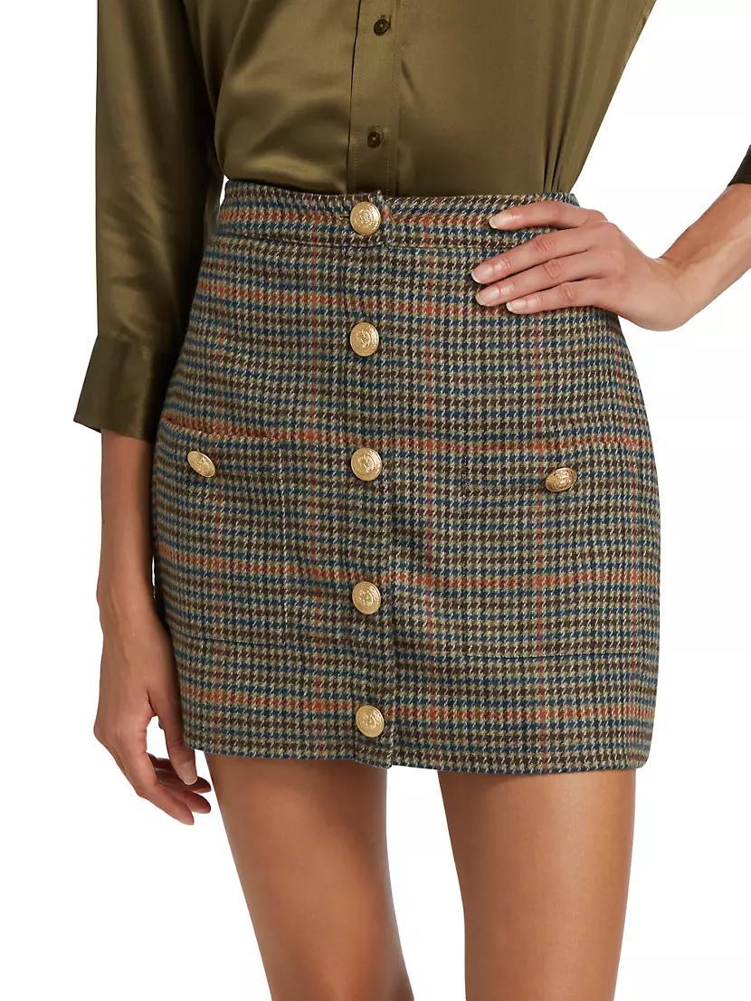 Zander Button-Front Miniskirt Product Image