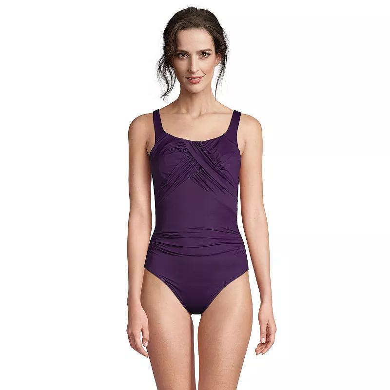 Womens Lands End Carmela SlenderSuit One-Piece Swimsuit Product Image