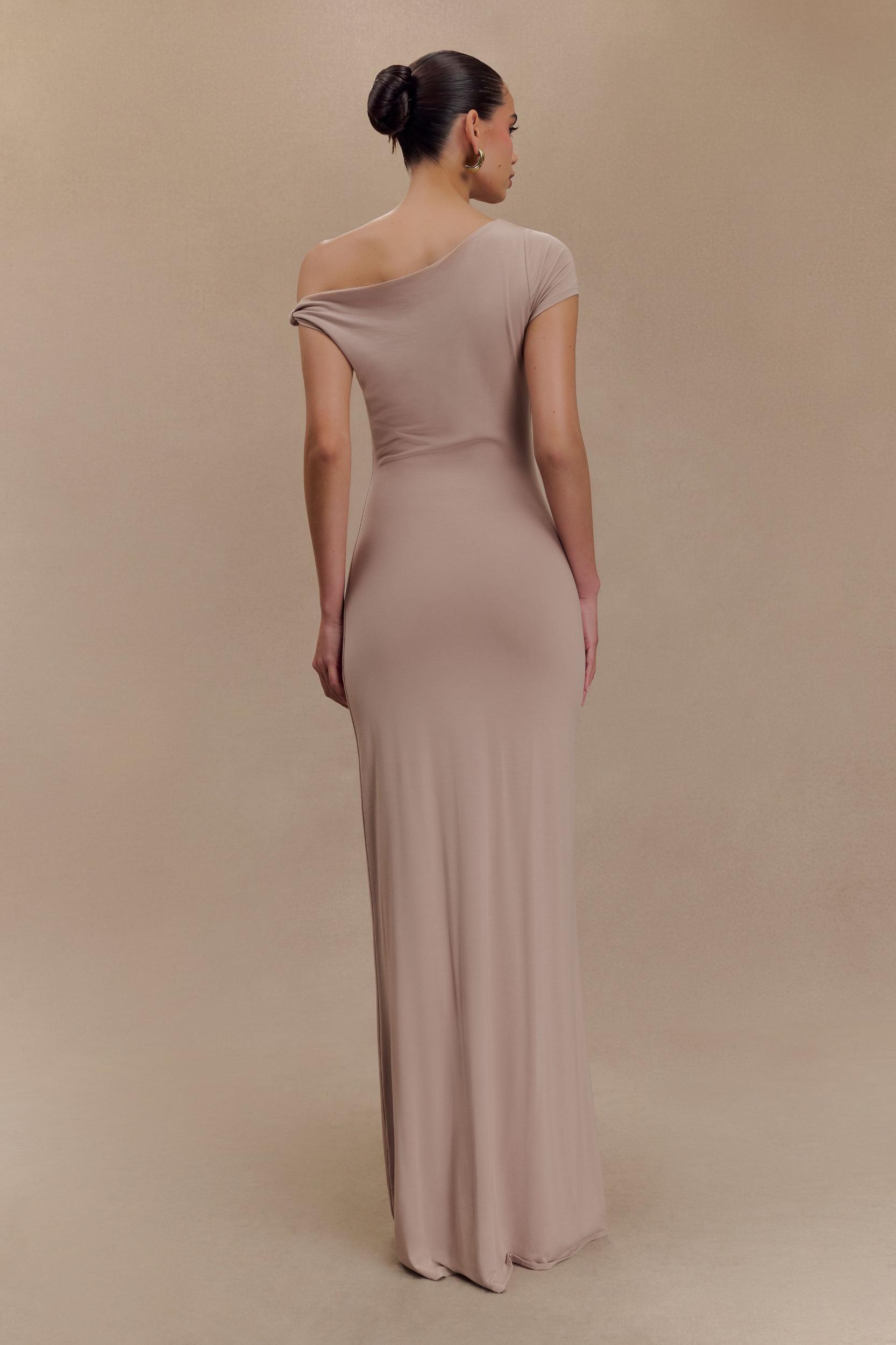 Tamsin Short Sleeve Modal Maxi Dress - Mushroom Product Image