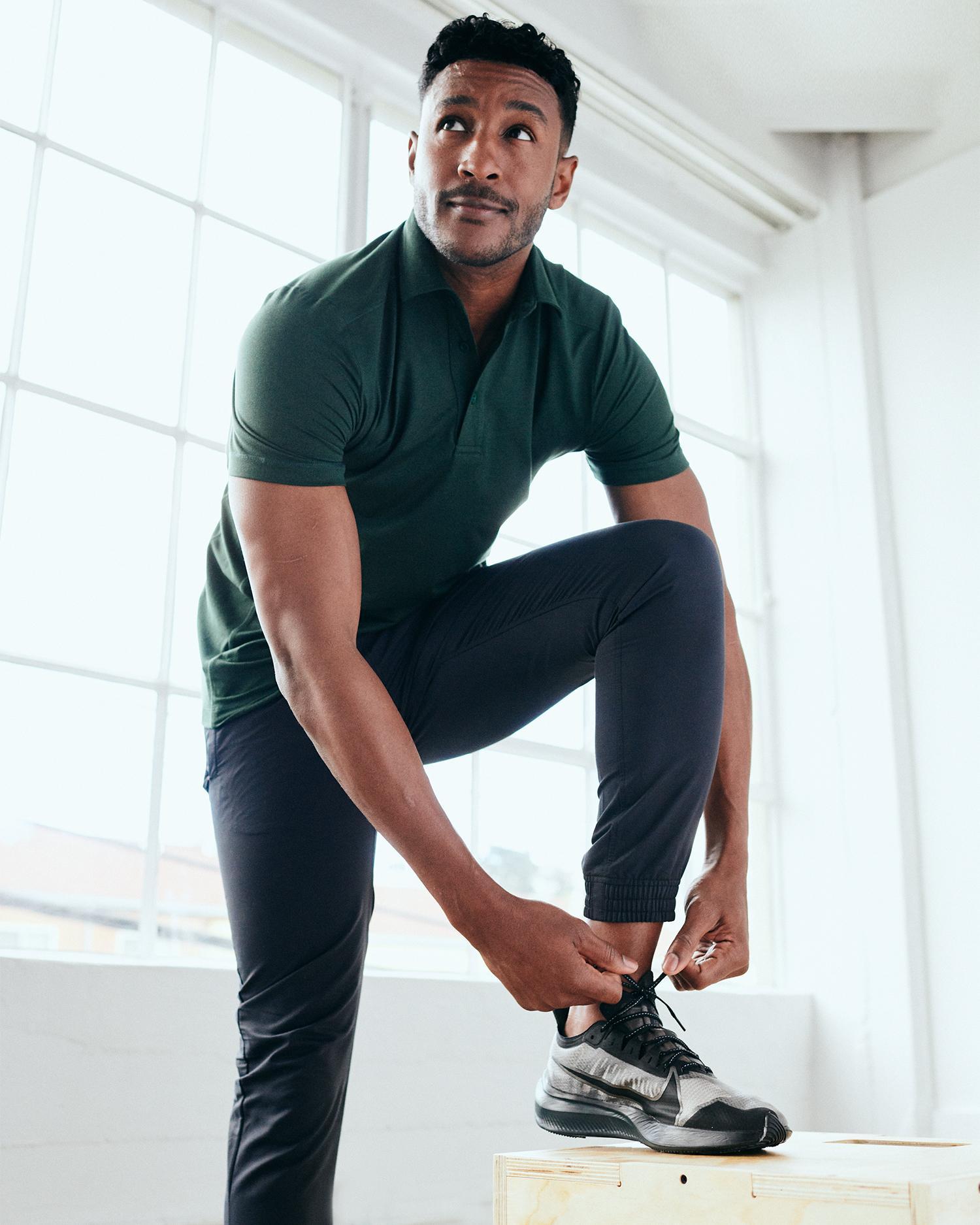 Quince | Men's Super Soft Performance Polo Shirt Flowknit Activewear, Size XL, Recycled Polyester Product Image