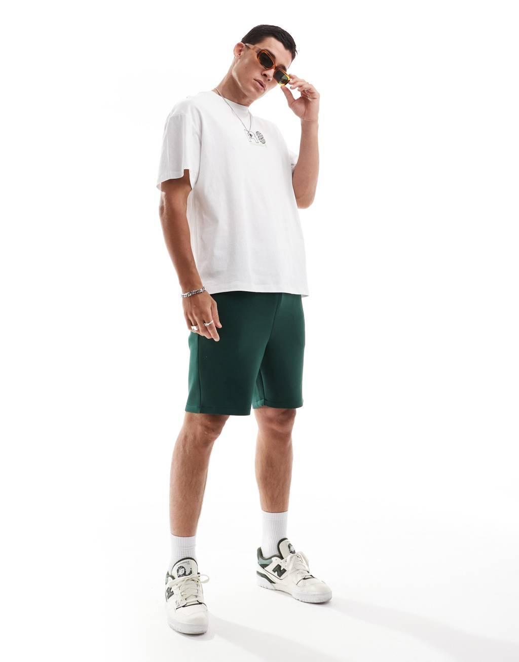 Jack & Jones oversized urban back print T-shirt in white Product Image