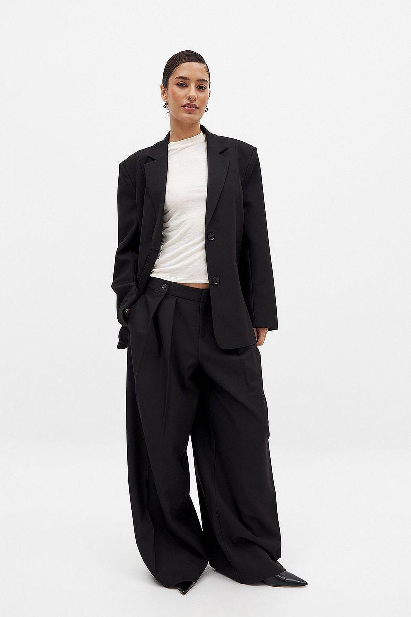 Mid Waist Suit Pants Product Image