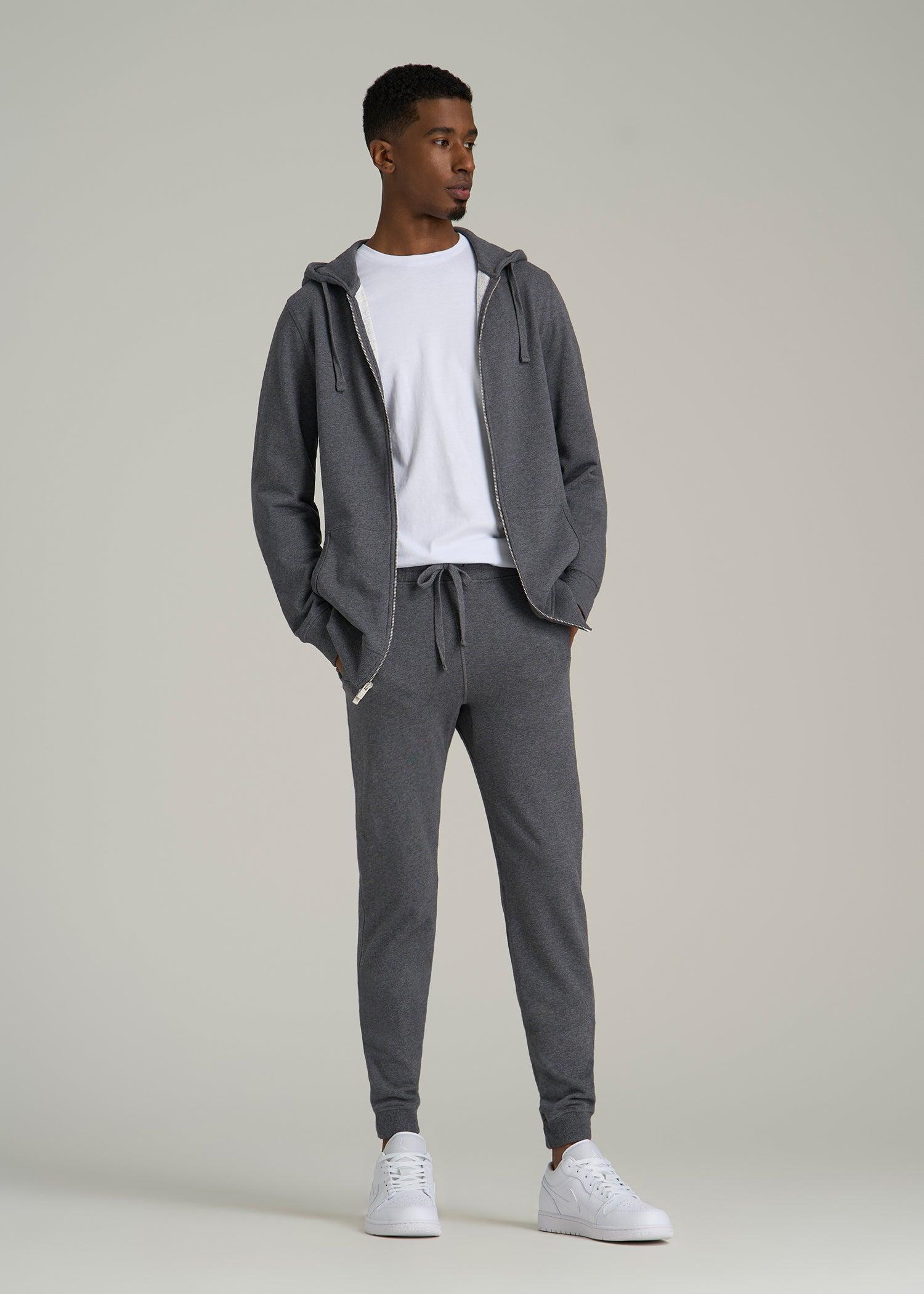Wearever 2.0 French Terry Joggers for Tall Men in Charcoal Mix Product Image