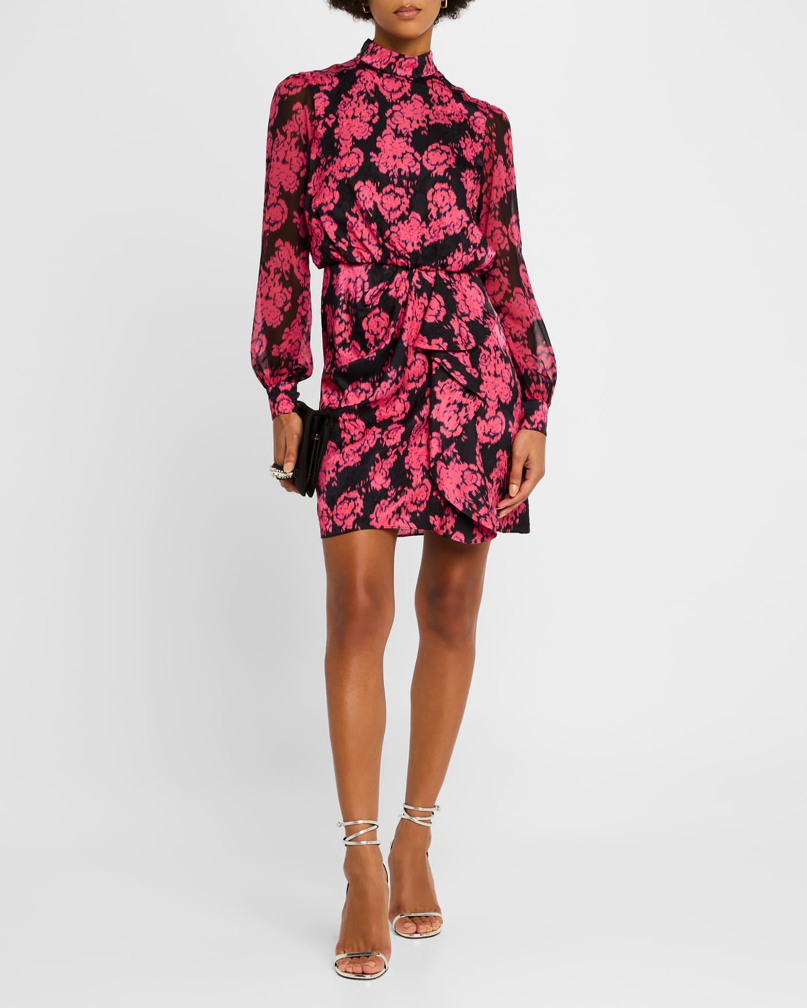 Isa Printed Draped Mini Dress Product Image