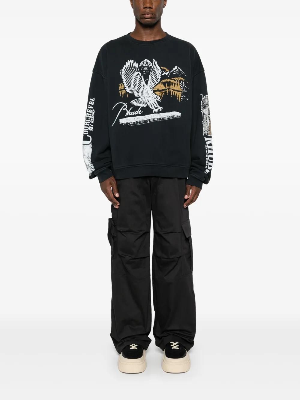 graphic-print cotton sweatshirt Product Image