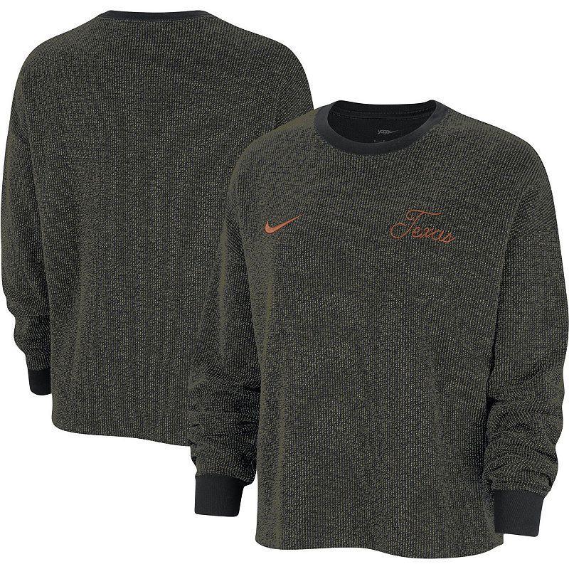 Women's Nike  Black Michigan State Spartans Yoga Script Pullover Sweatshirt, Size: Small Product Image