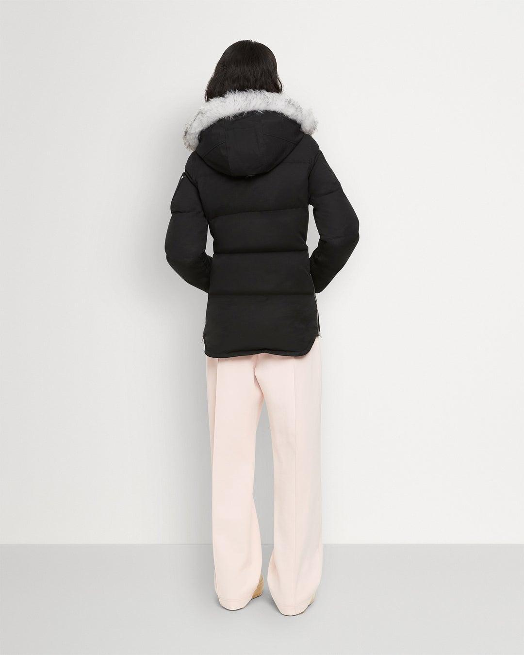 Moose knuckles Women Original 3Q in Black with Natural Shearling Product Image