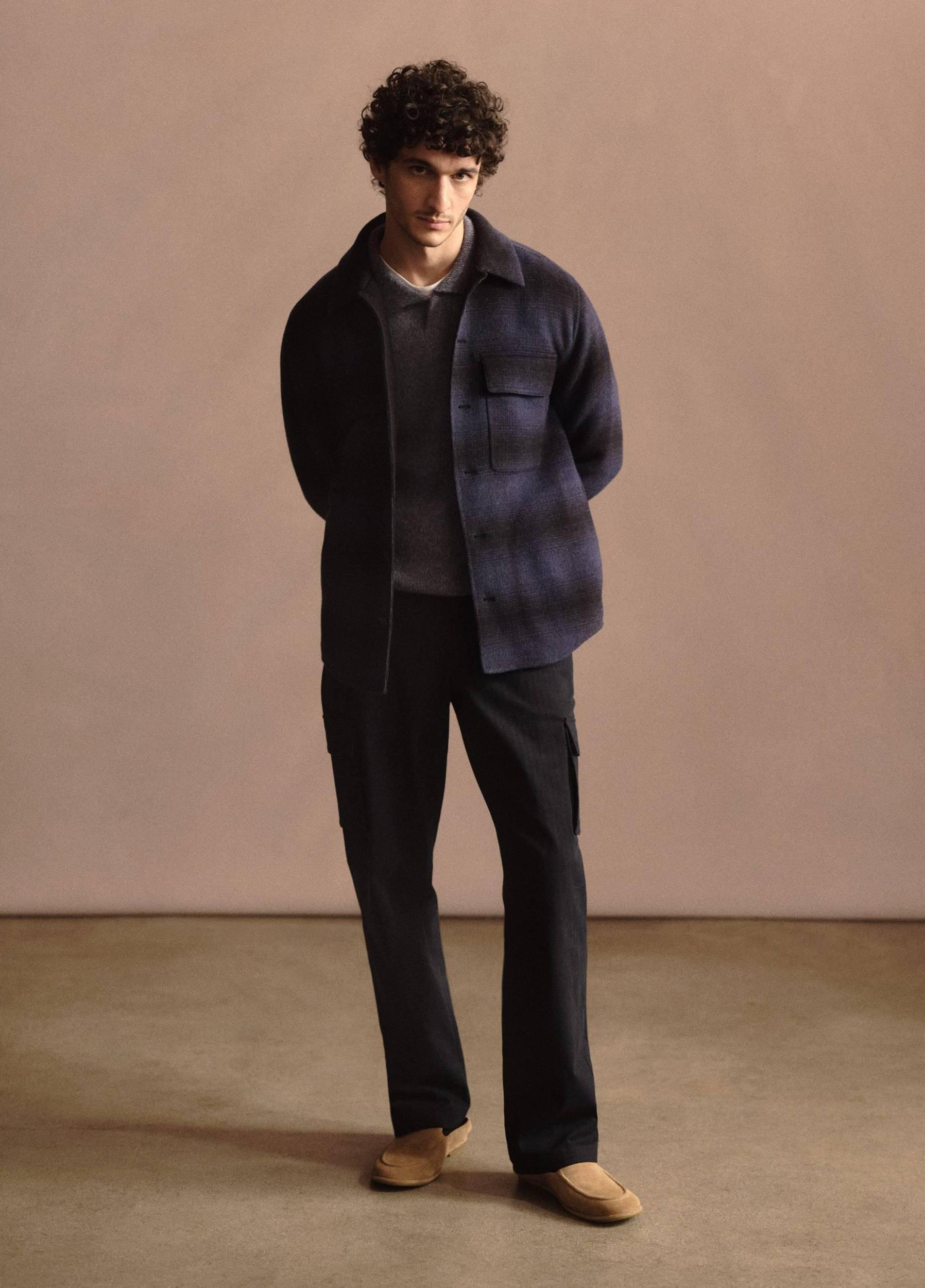 Plaid Splittable Shirt Jacket Product Image