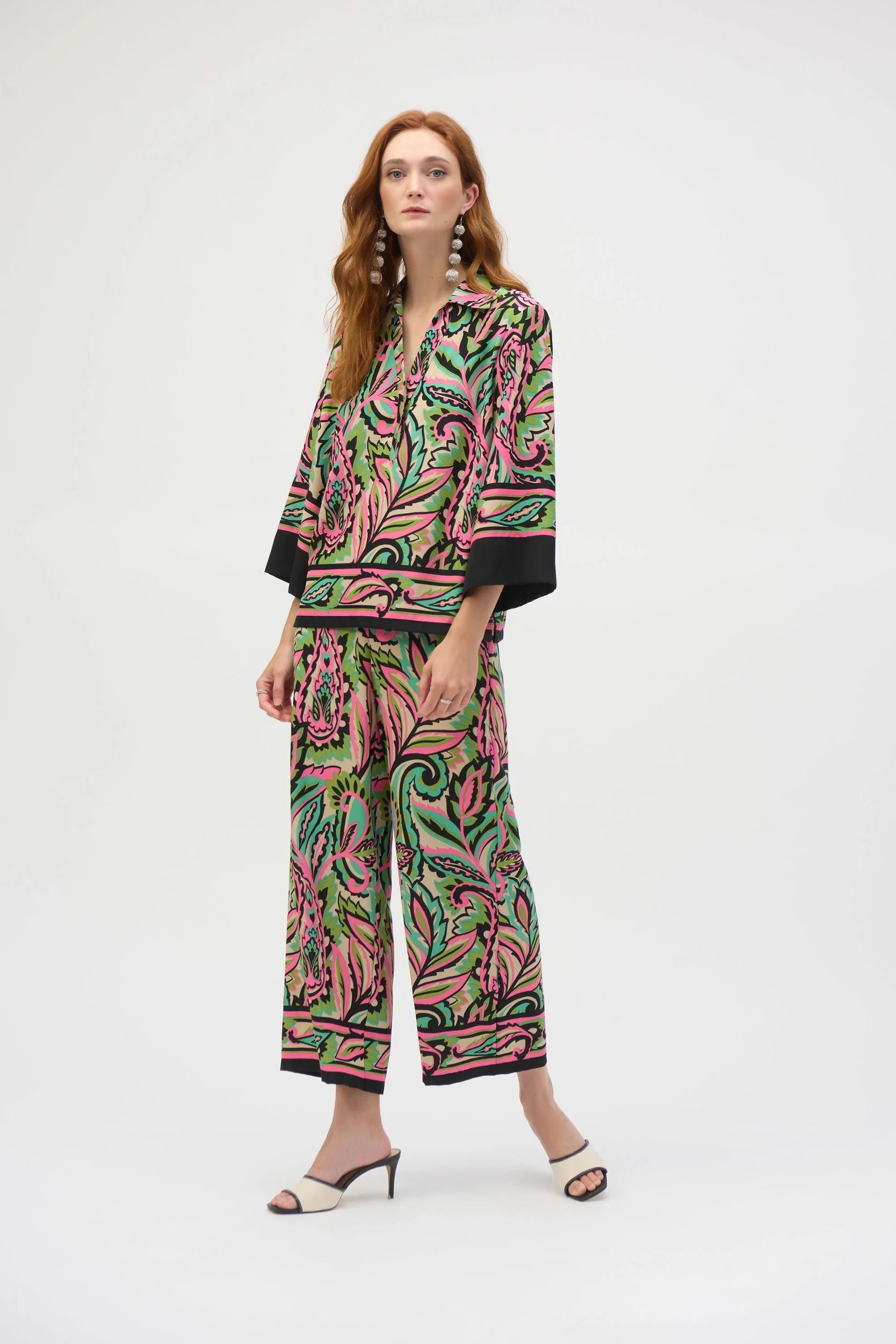 Woven Paisley Print Boxy Top Product Image