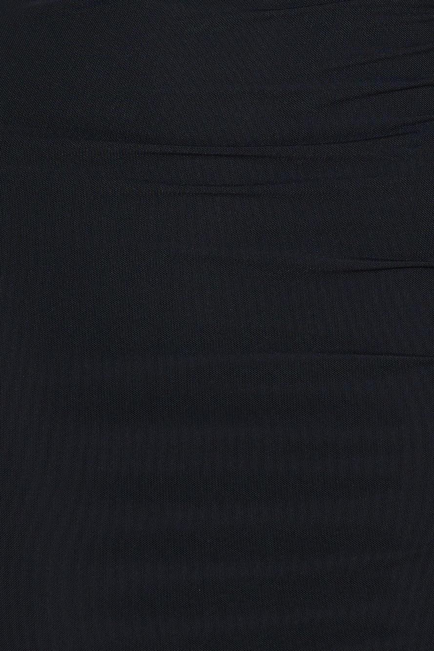 Ten Out Of Ten Mesh Strapless Midi Dress Black Product Image