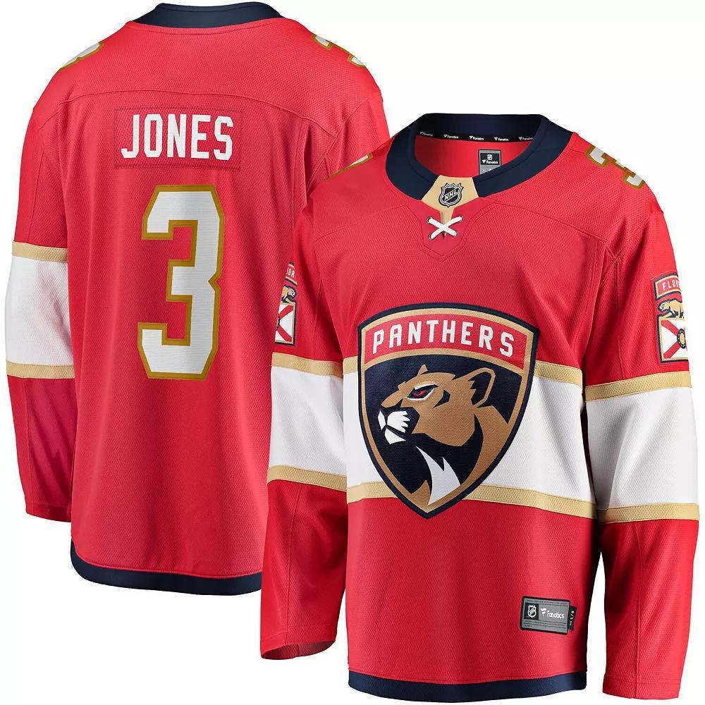 Men's Fanatics Seth Jones Red Florida Panthers Home Breakaway Jersey, Size: 4XL, Pnt Red Product Image