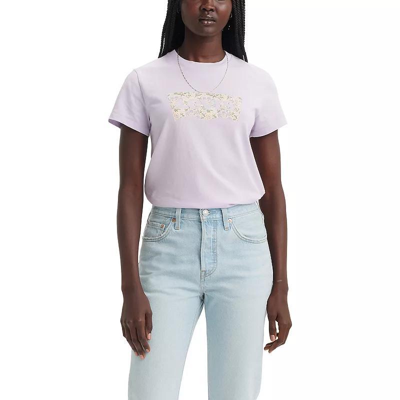 Women's Levi's® Logo Perfect Tee, Size: XS, Housemark Smokestack Product Image